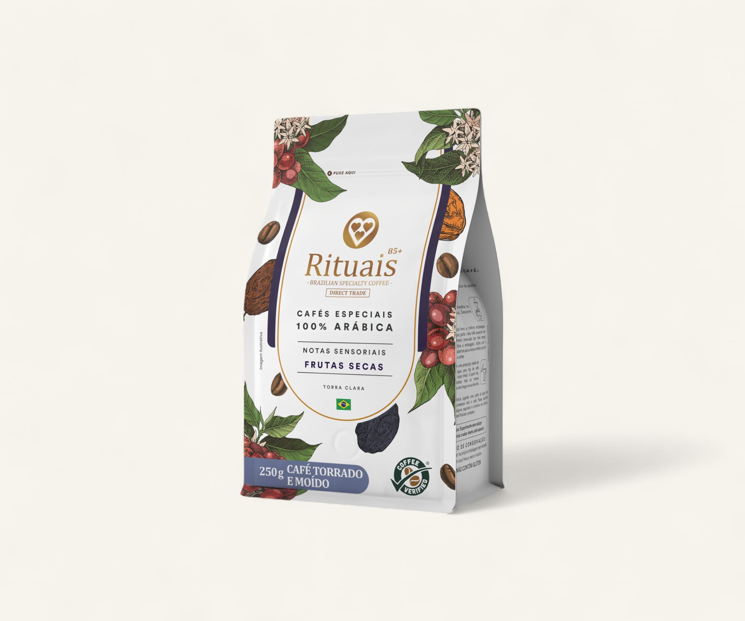 Café torrado e moído Rituais frutas secas 3 Corações 250g