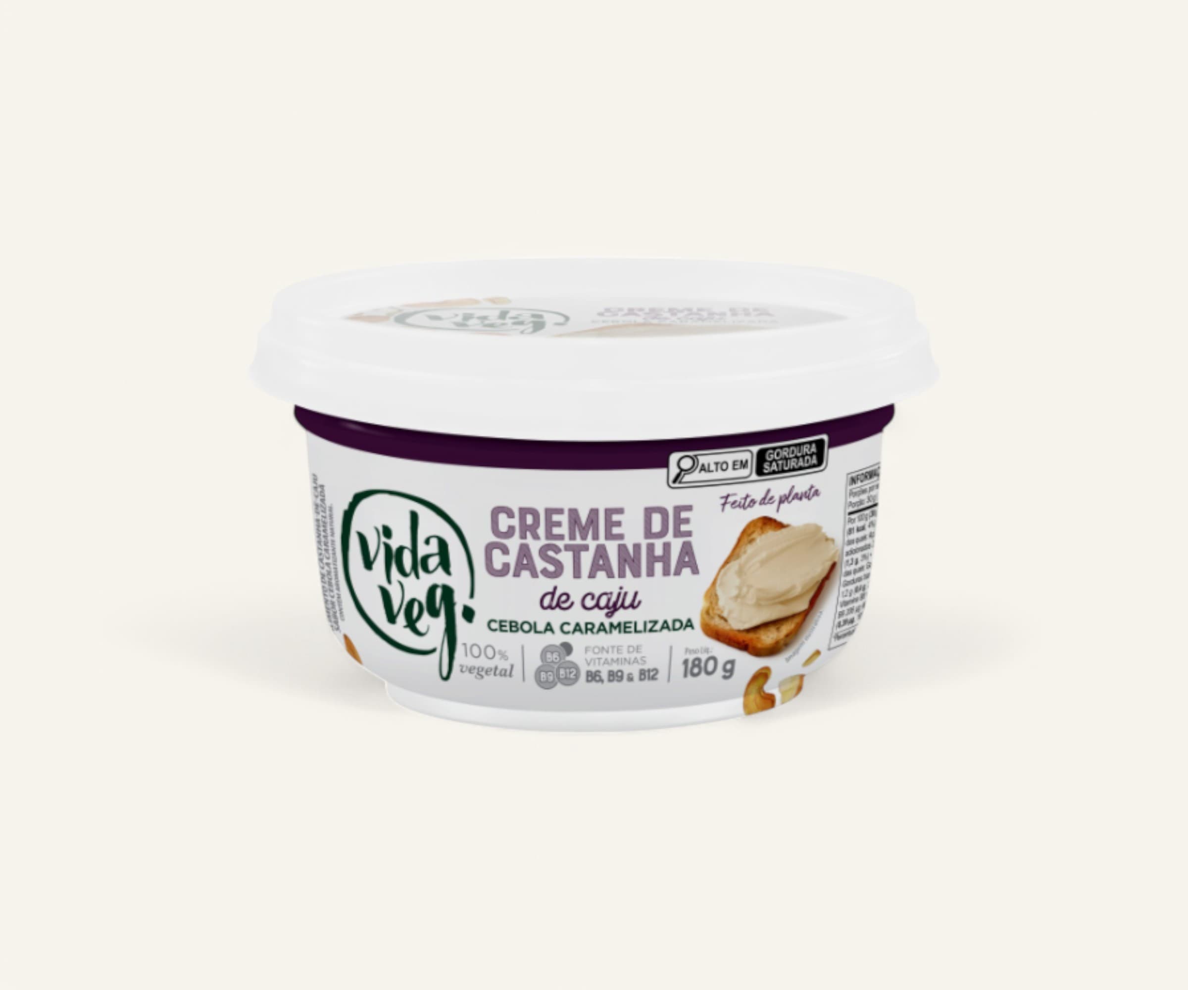 Creme de castanha de caju vegano Vida Veg 180g