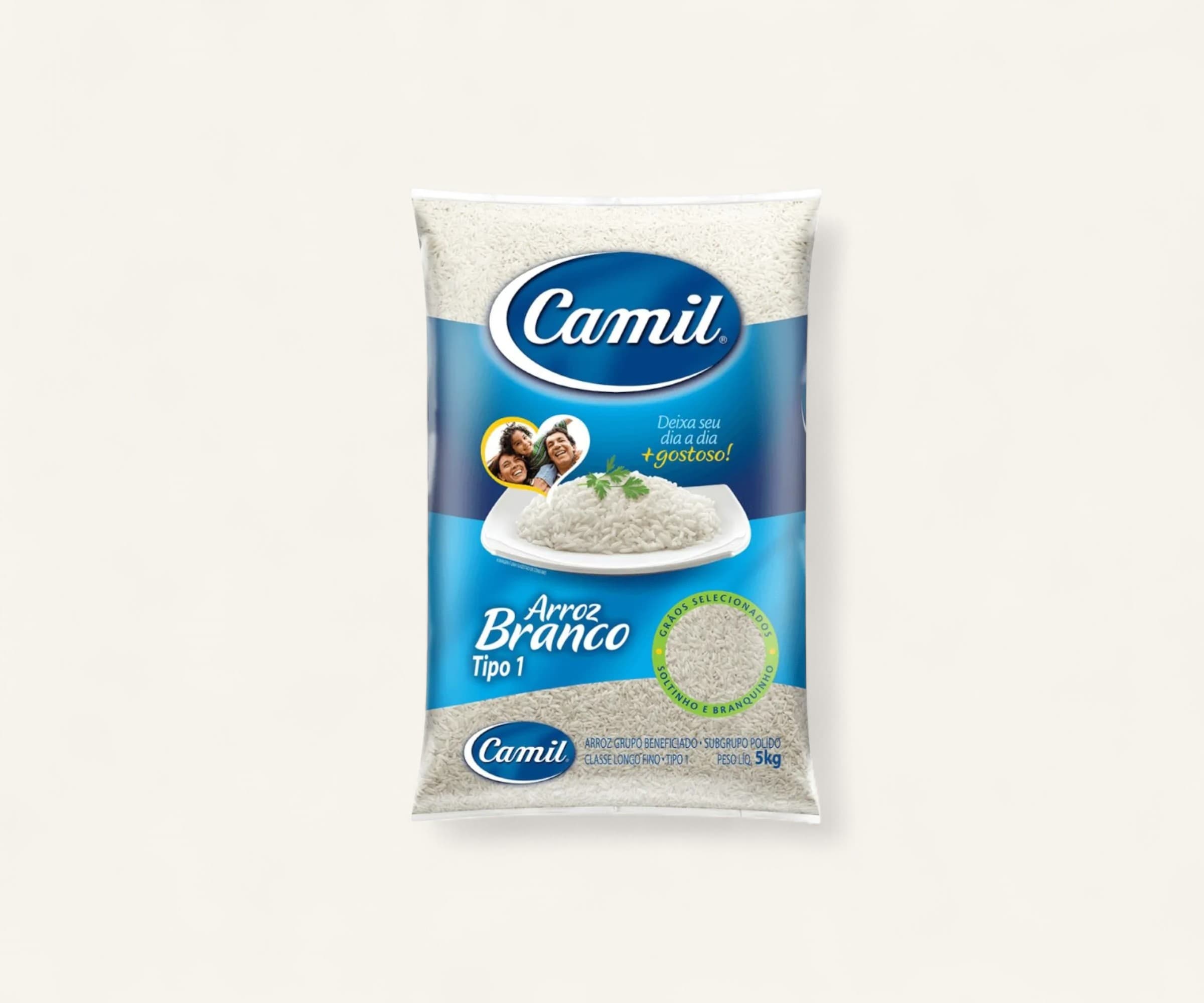 Arroz branco longo fino Camil 5kg