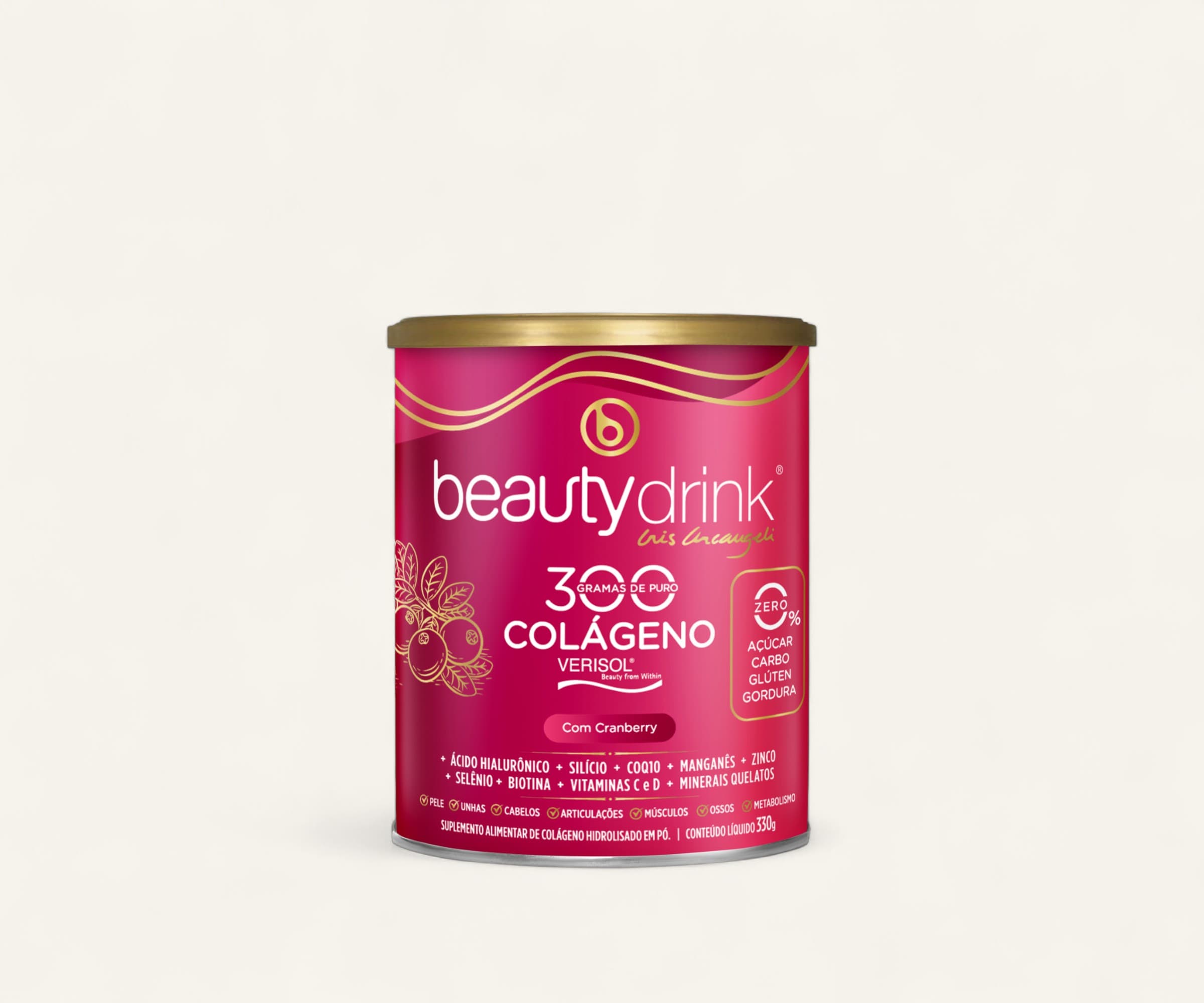 Suplemento de colágeno com cranberry Beauty Drink 330g