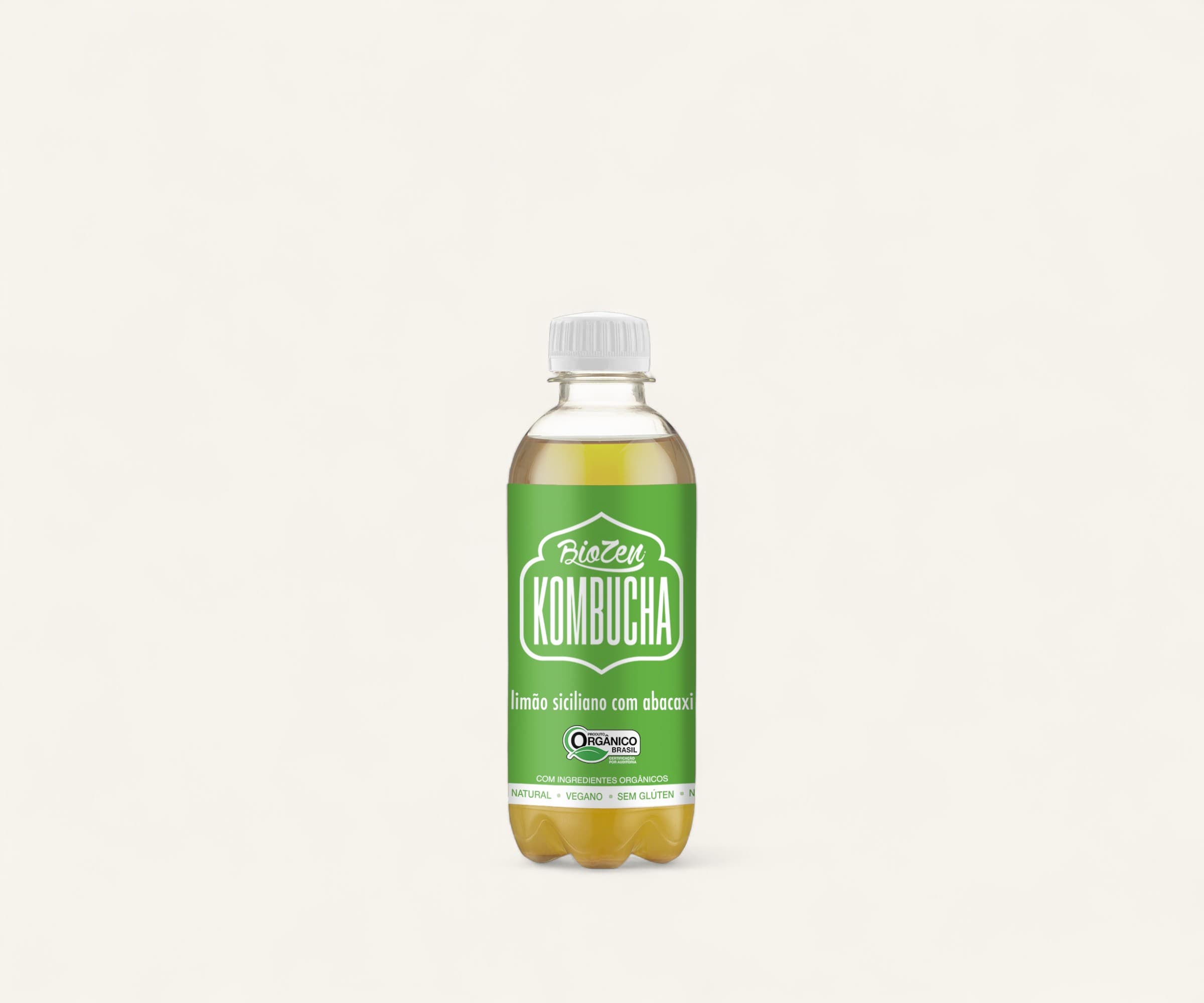 Kombucha limão siciliano com abacaxi orgânico BioZen 300ml
