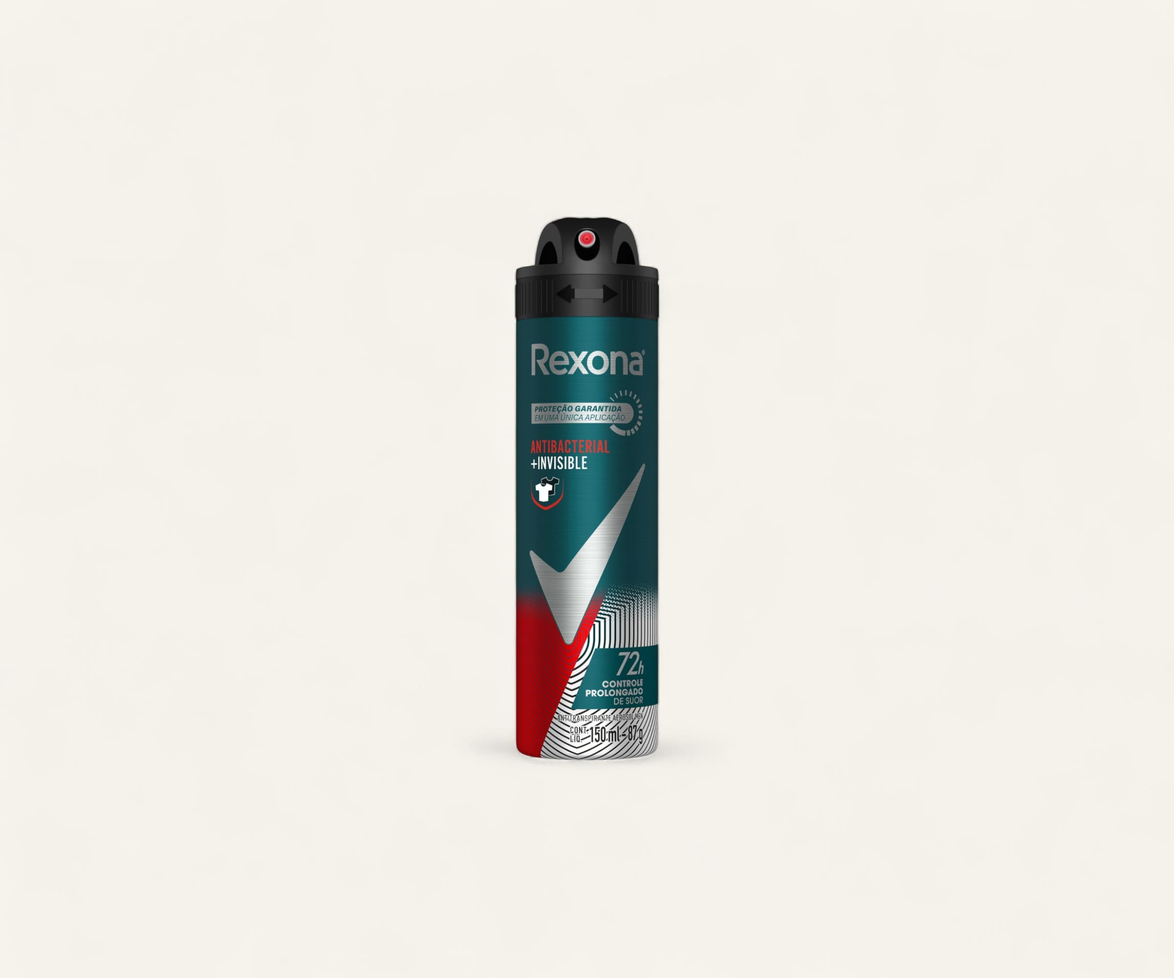 Desodorante antitranspirante antibacterial + invisible Rexona 150ml