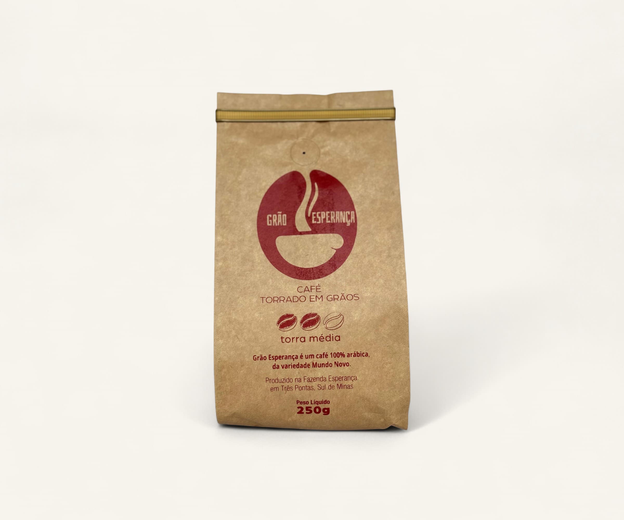 Café gourmet torrado em grãos 250g