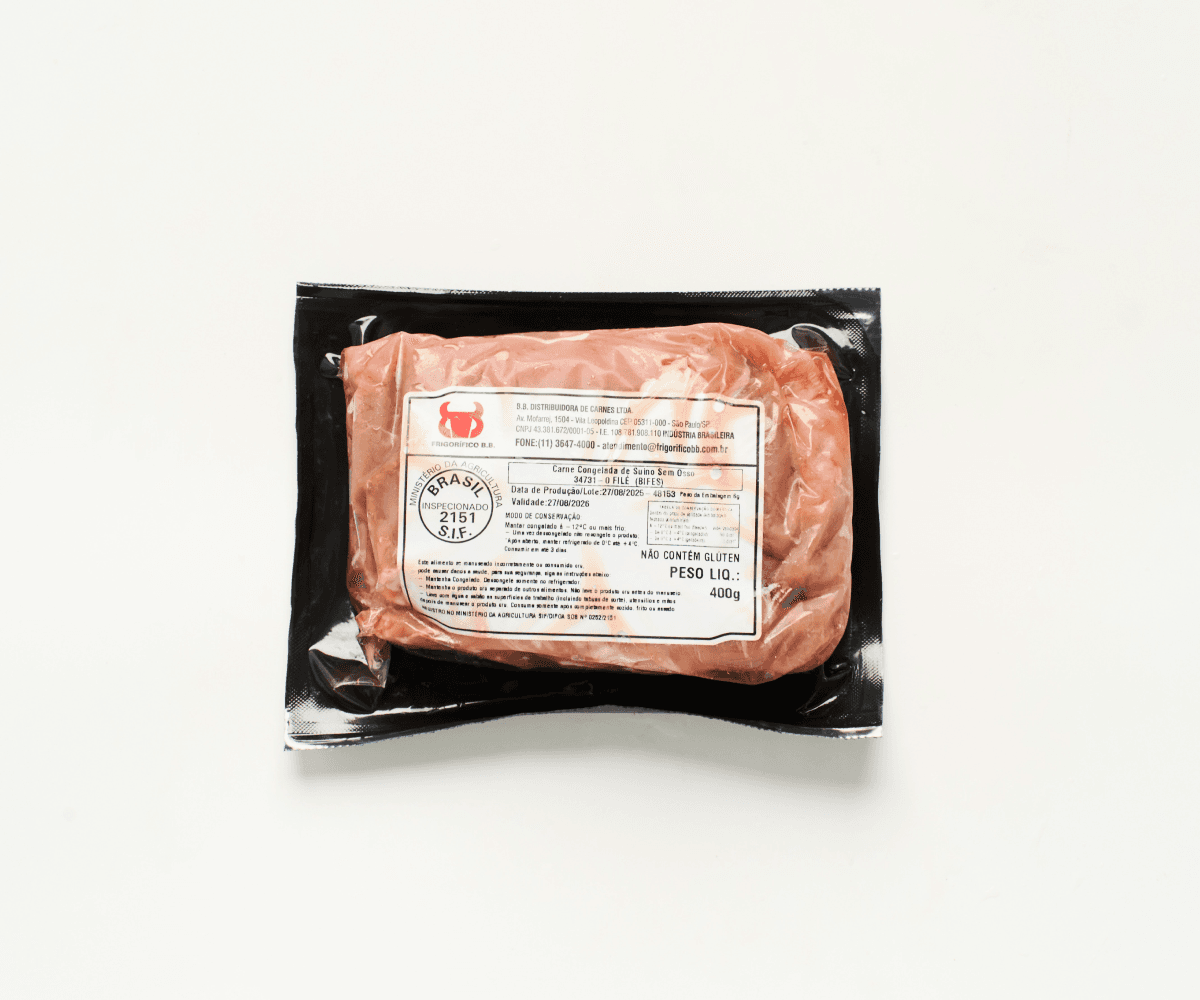 Filé mignon suíno em bifes 400g