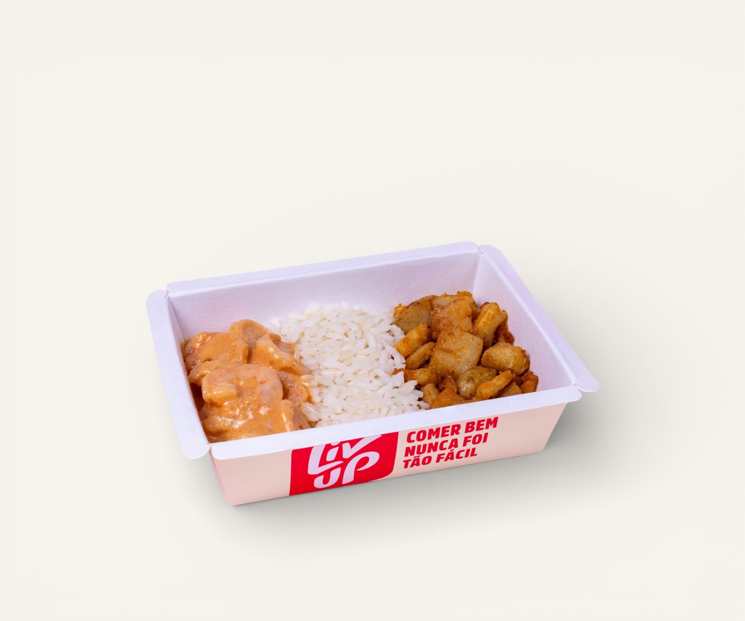 Estrogonofe de camarão, arroz e batata com páprica Liv Up 300g