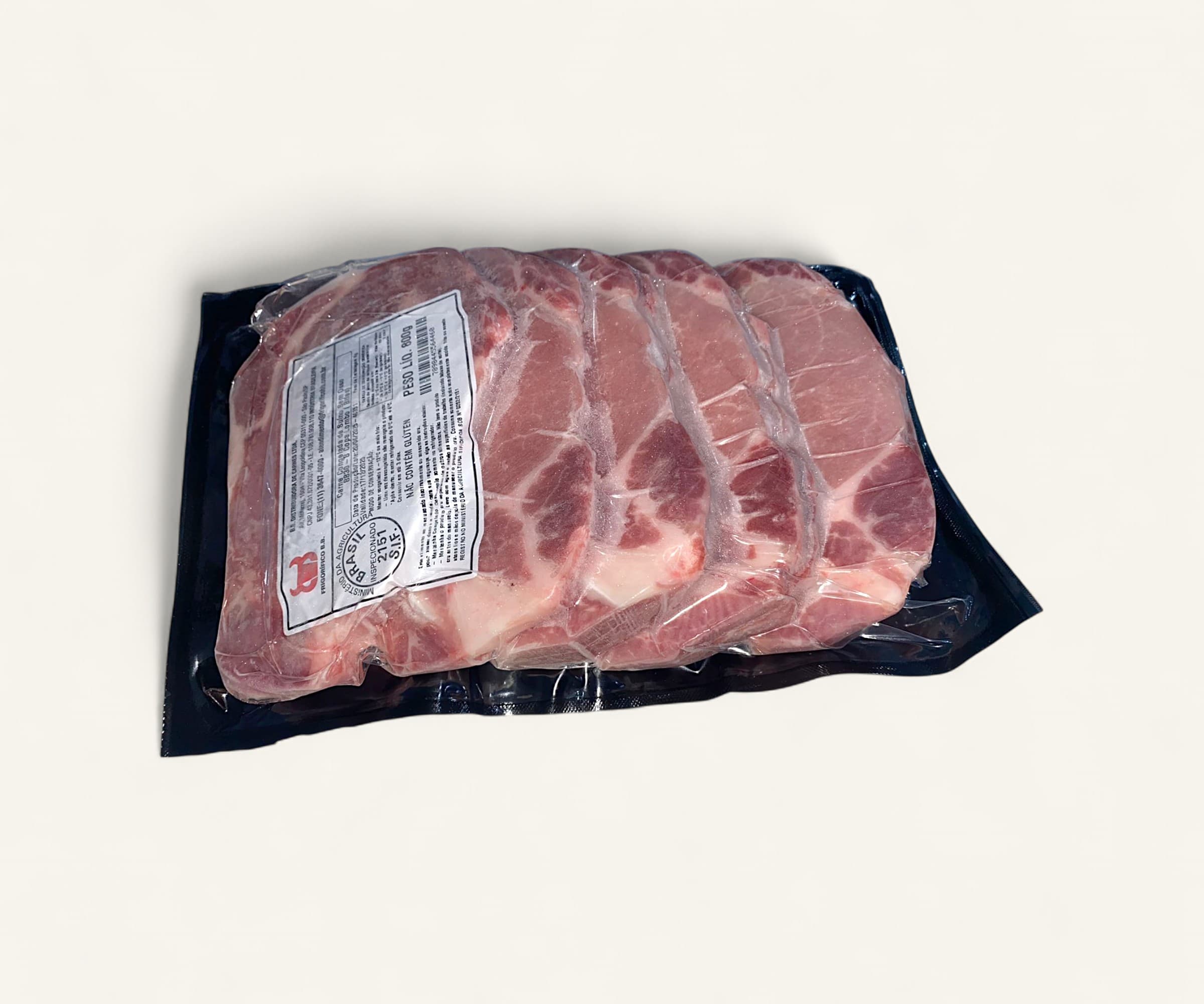 Copa lombo suíno em bife congelado 800g