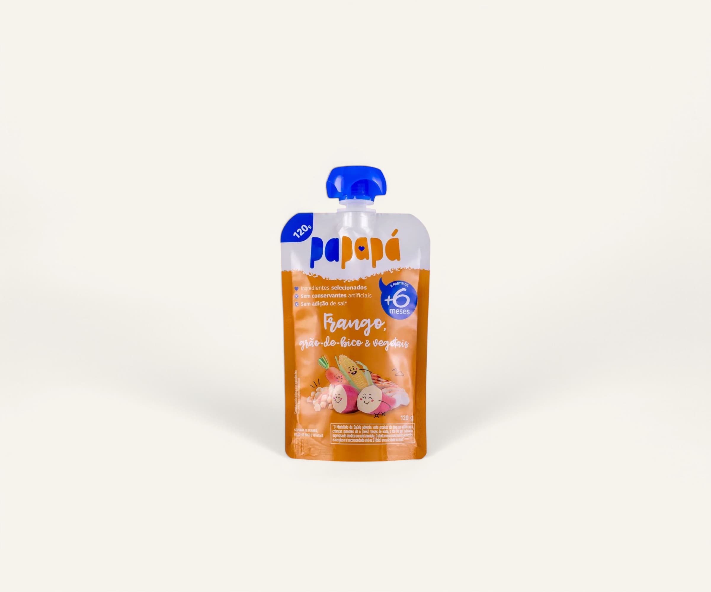 Papinha de frango, grão-de-bico e vegetais Papapá 120g