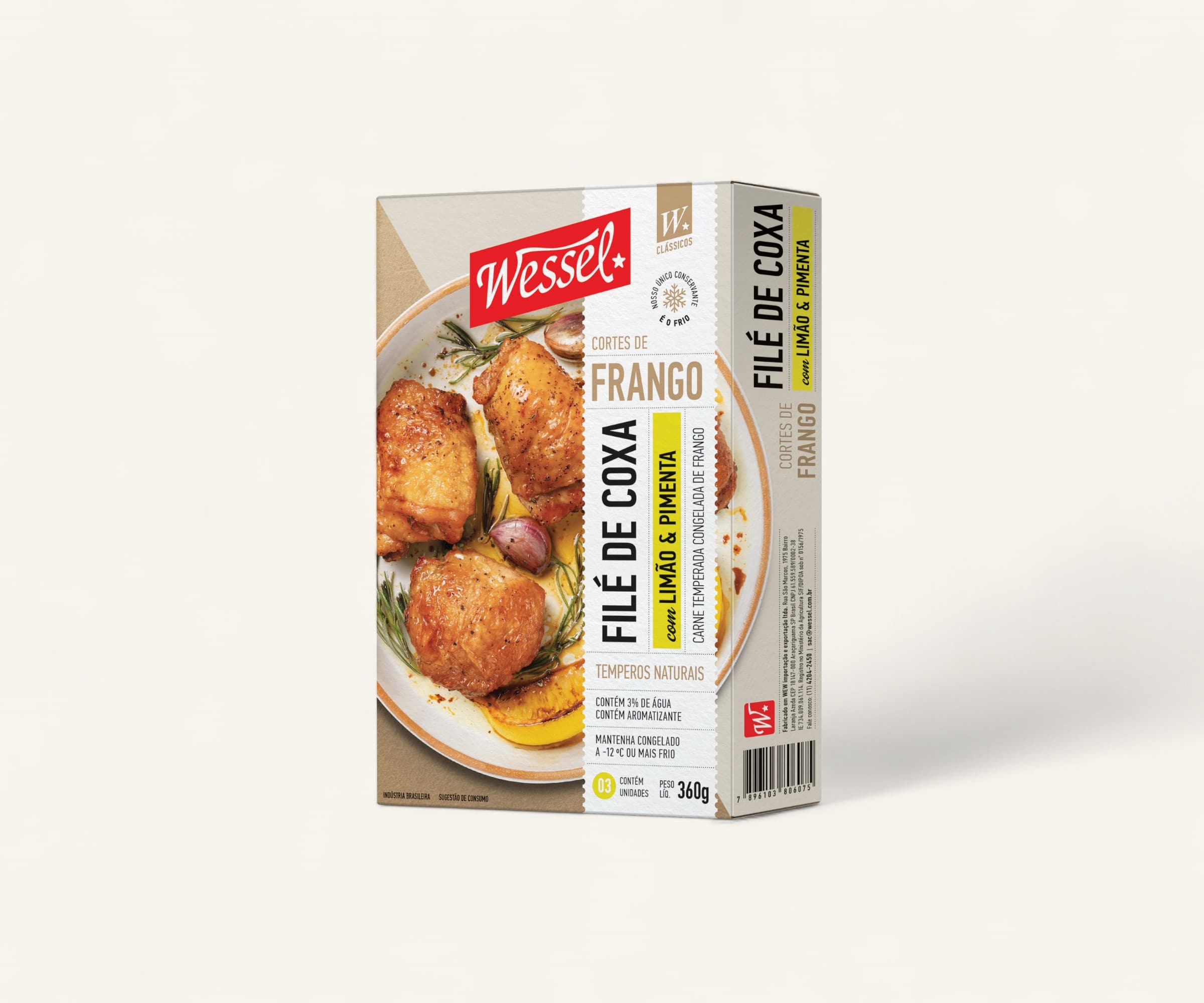 Filé de coxa com limão e pimenta congelado 360g