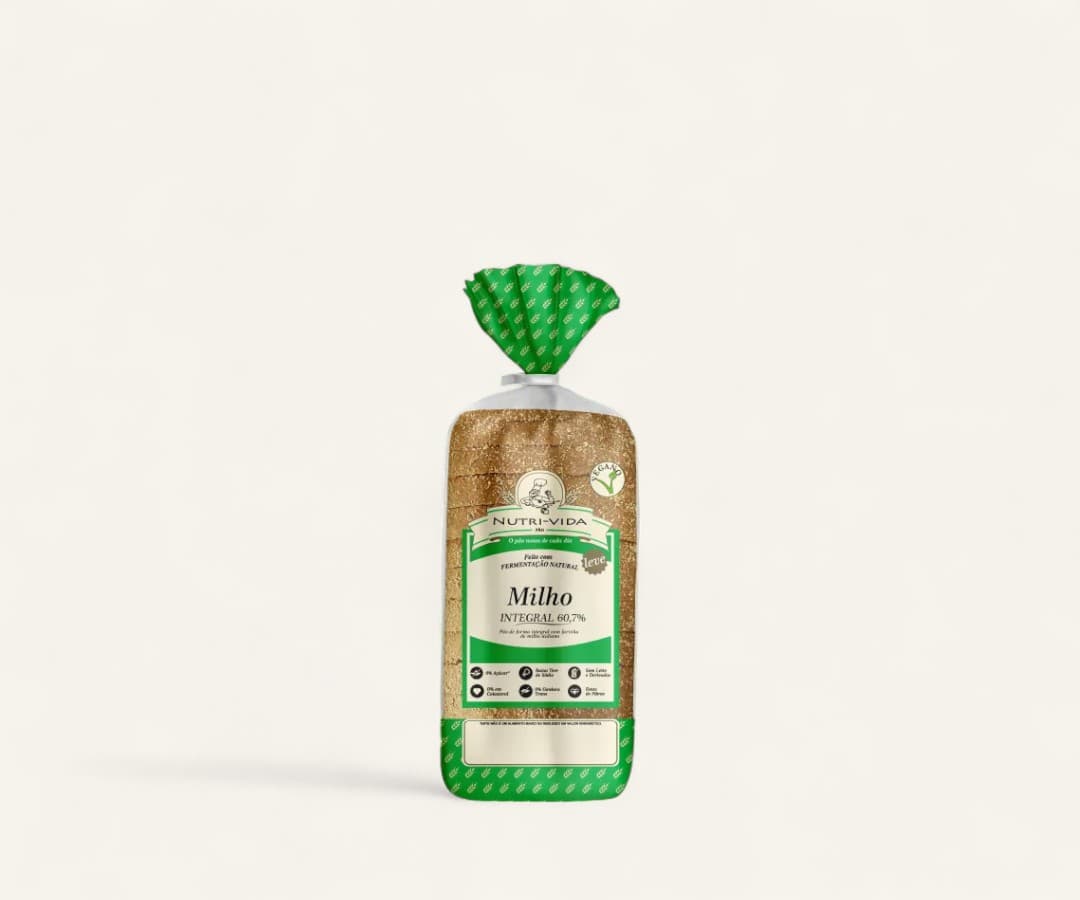 Pão de forma 60.7% integral milho leve 400g