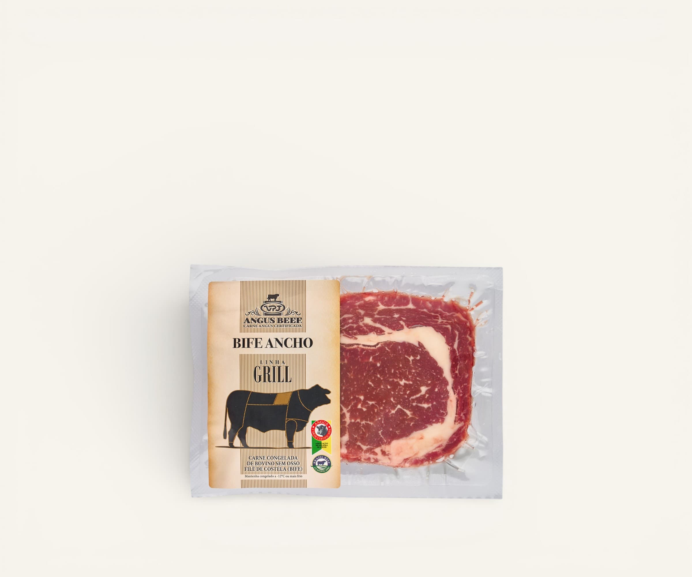 Bife de ancho Angus Beef VPJ linha grill aprox. 300g