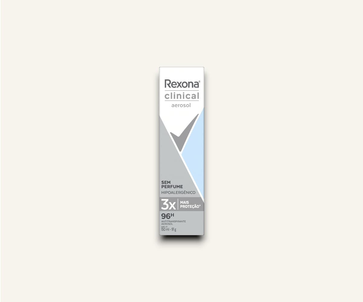 Desodorante em aerossol Clinical sem perfume Rexona 150ml