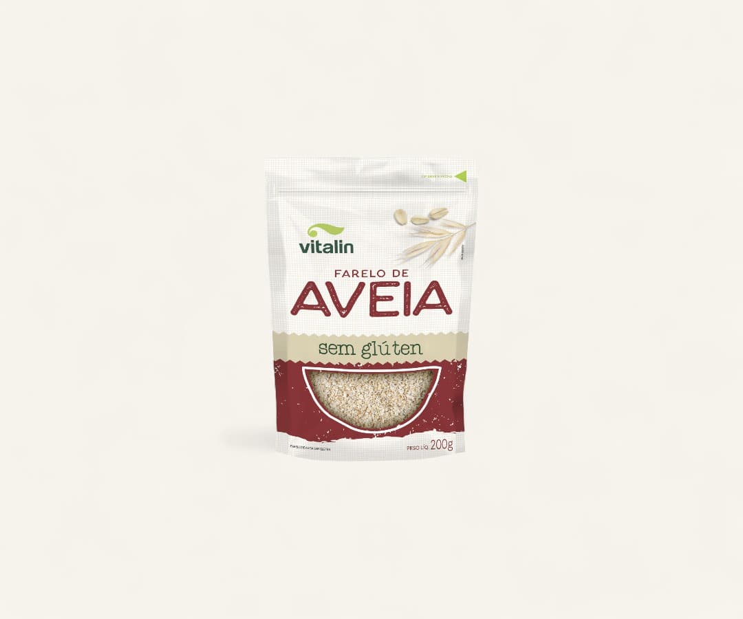 Farelo de aveia sem glúten Vitalin 200g