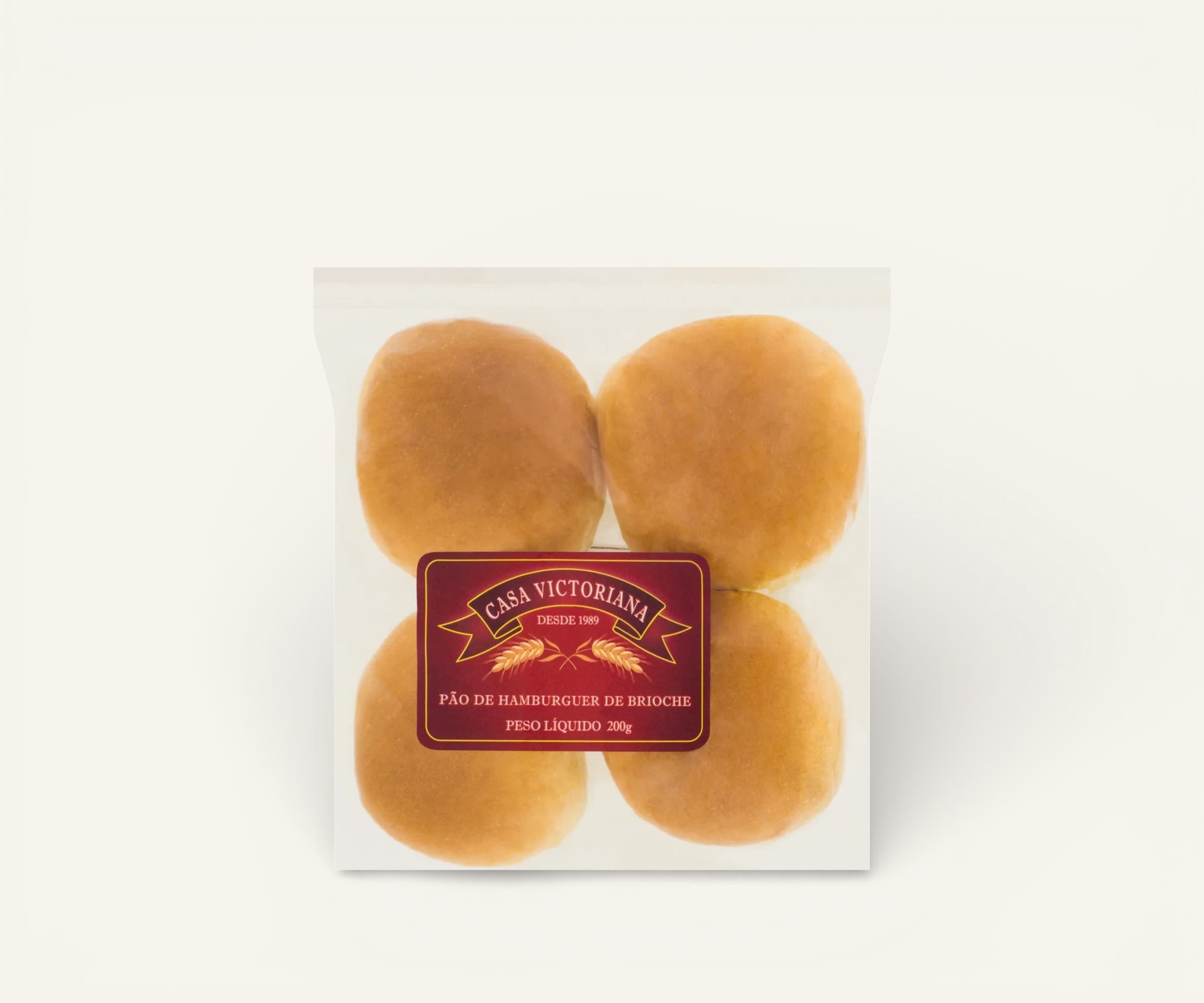 Pão para hambúrguer brioche Casa Victoriana 200g