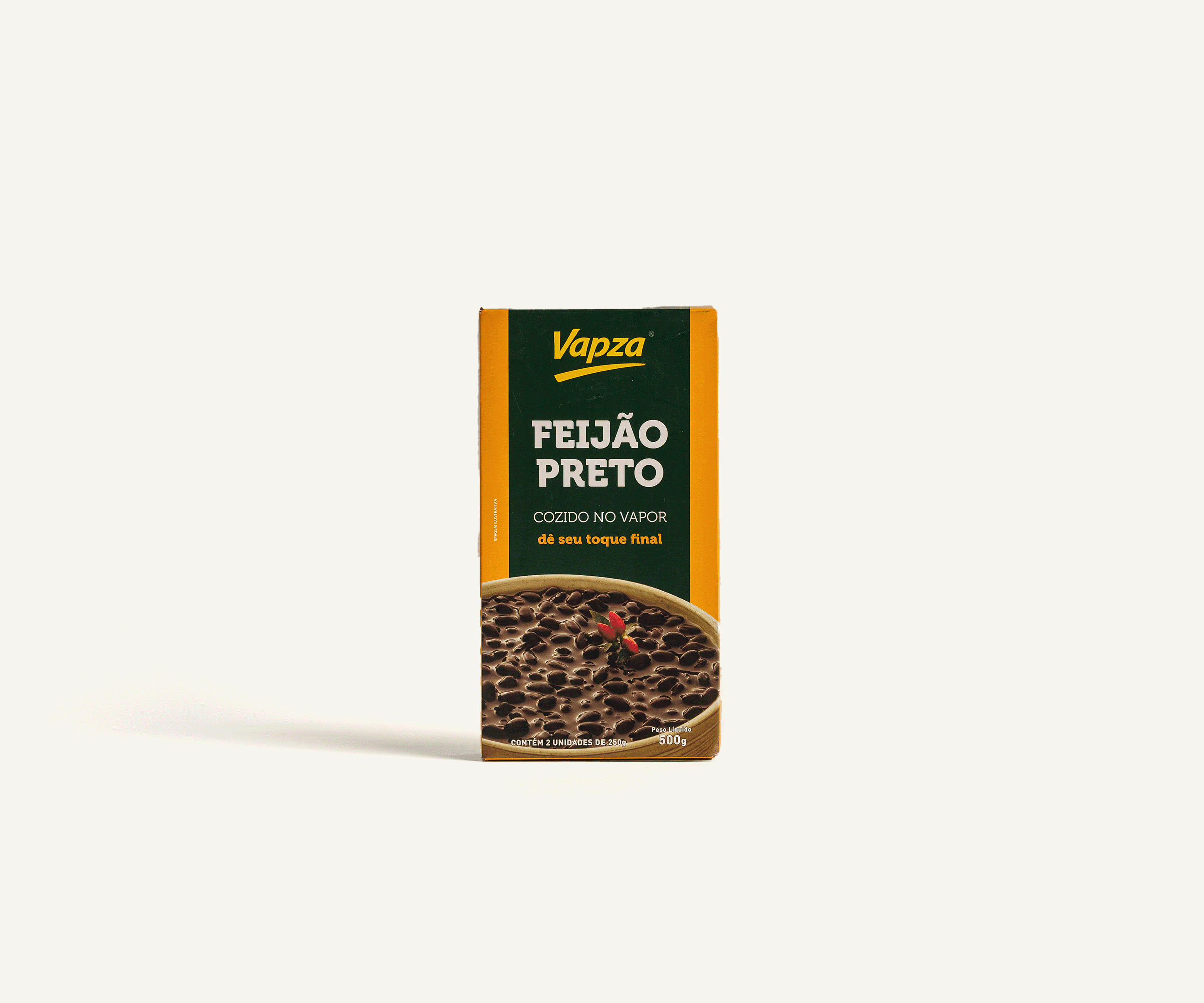 Feijão preto cozido Vapza 500g
