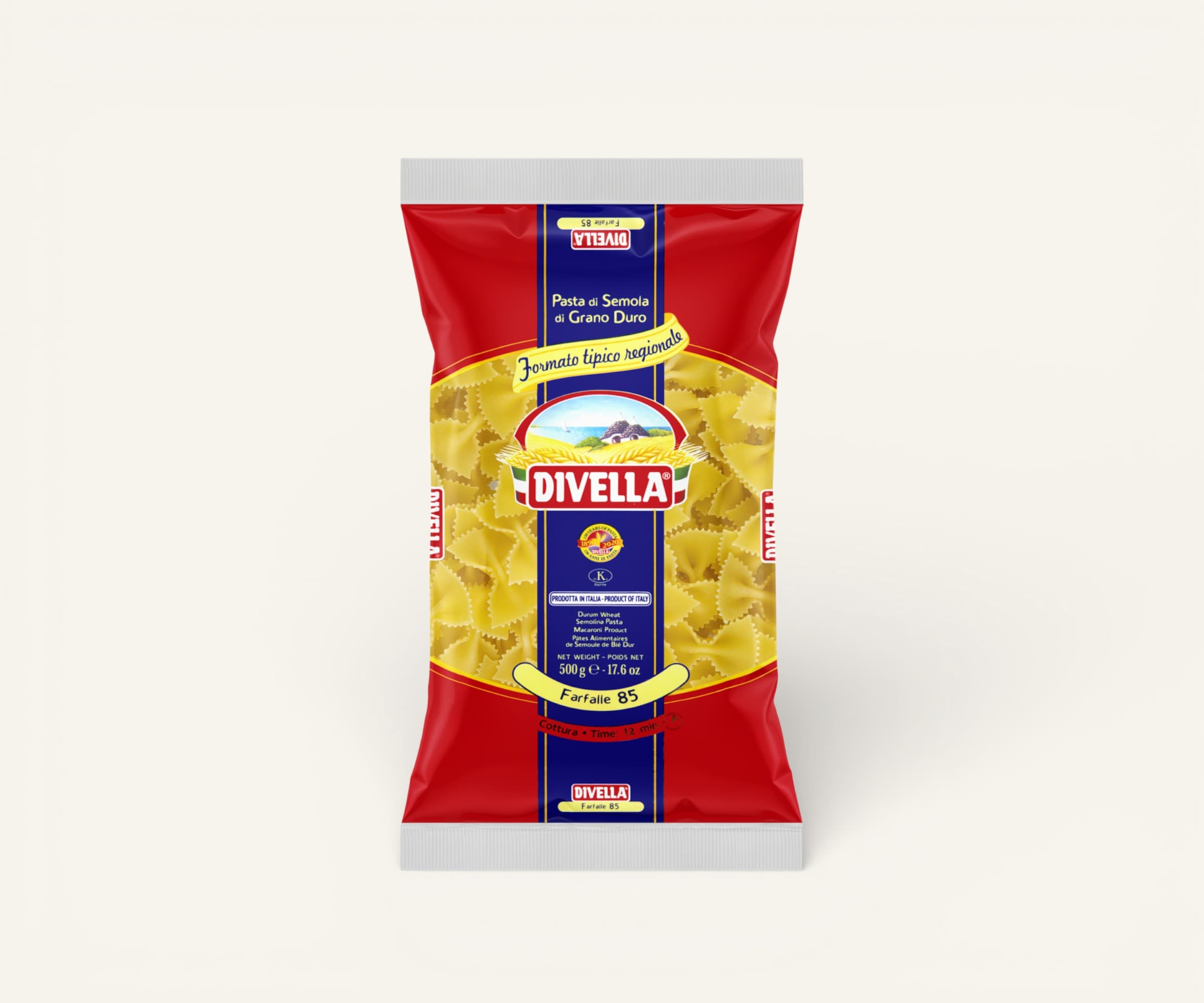 Pasta di semola di grano duro Divella farfalle nº85 500g