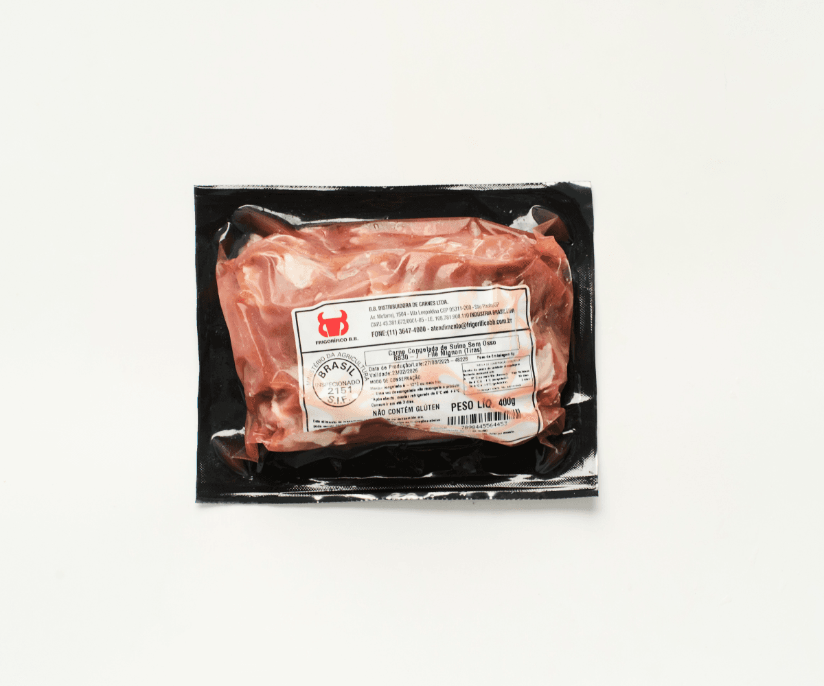 Filé mignon suíno em tiras 400g