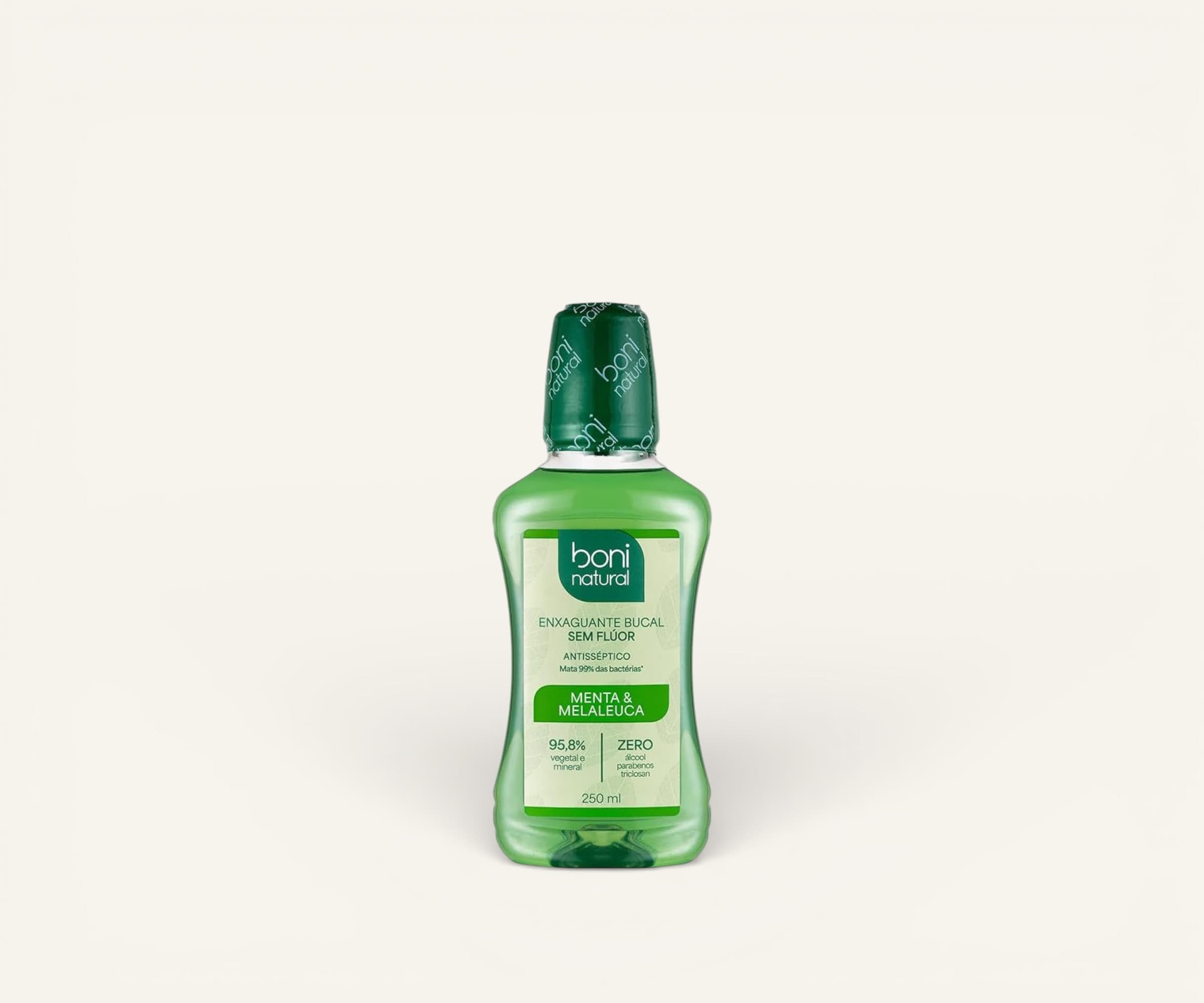 Enxaguante bucal sem flúor menta & melaleuca Boni Natural 250ml