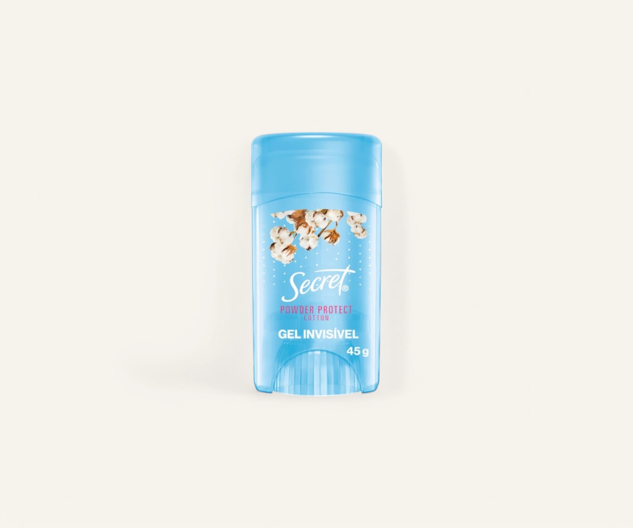 Desodorante em gel invisível Powder Protect cotton Secret 45g