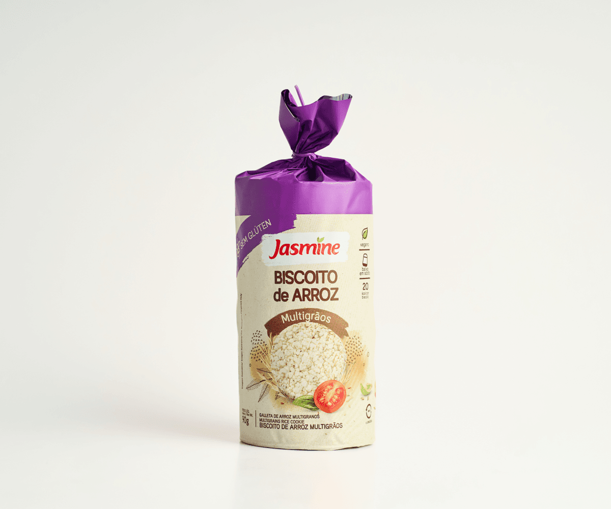 Biscoito de arroz multigrãos sem glúten 90g