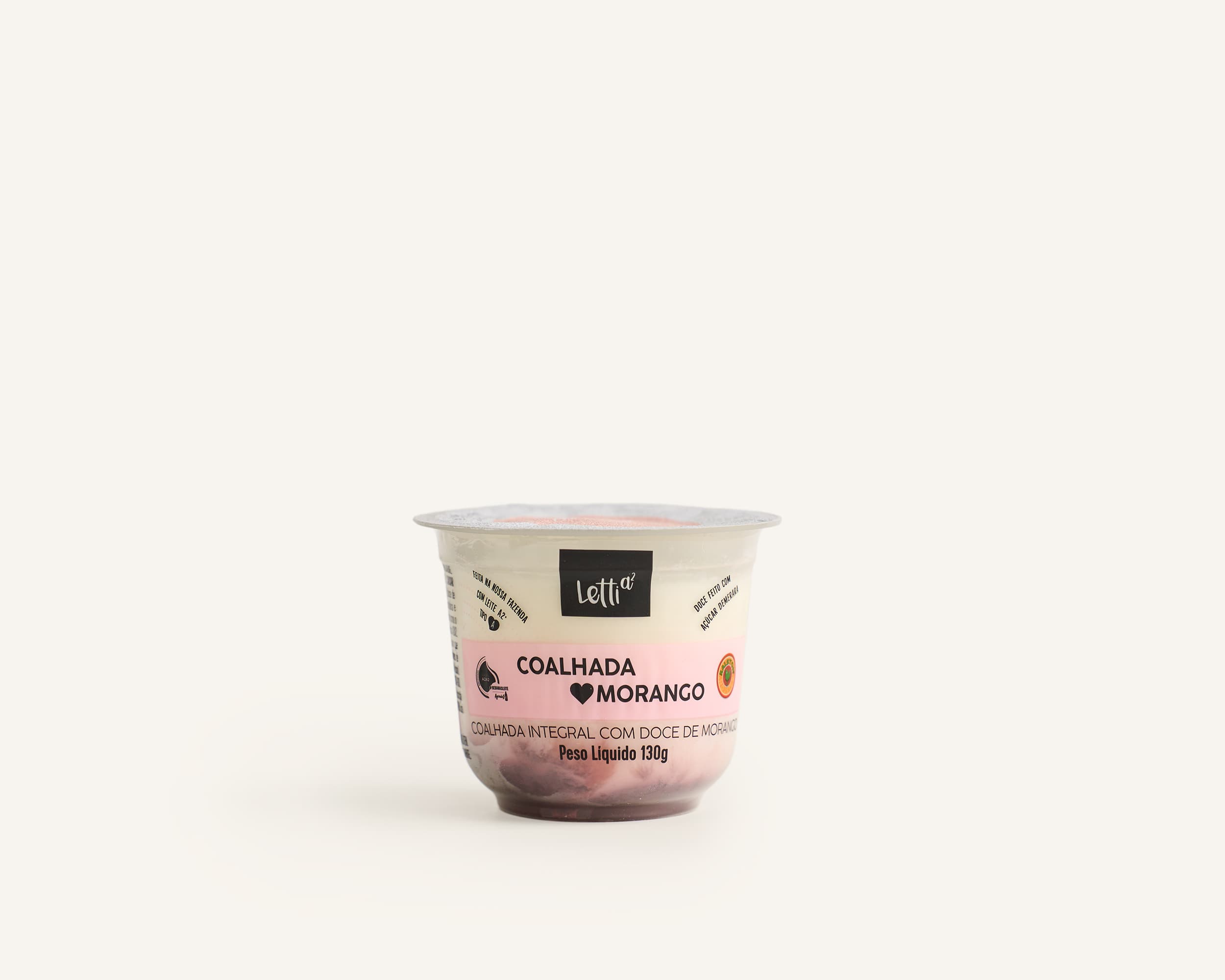 Coalhada Letti com doce de morango 130g