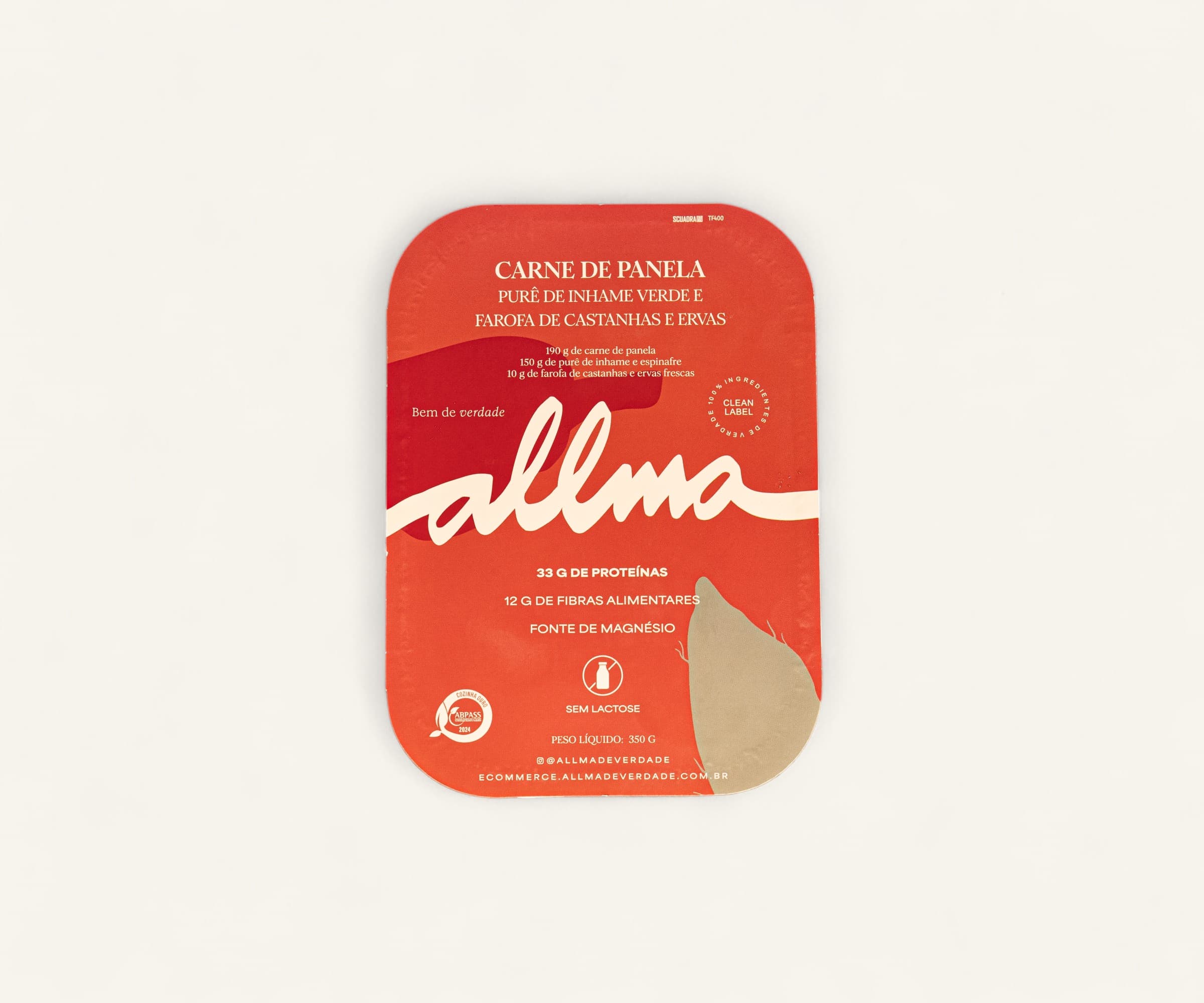 Carne de panela com purê de inhame 350g