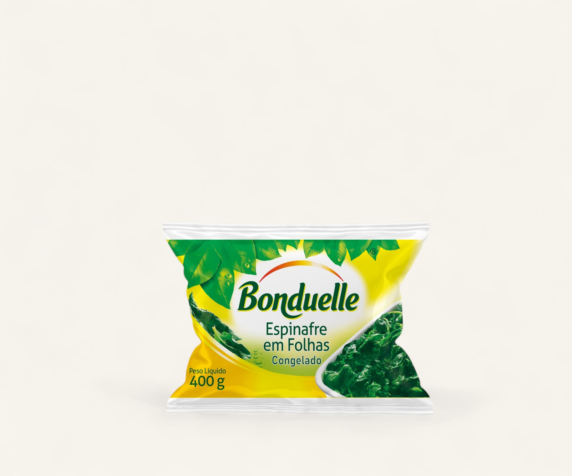 Espinafre em folhas congelada Bonduelle 400g