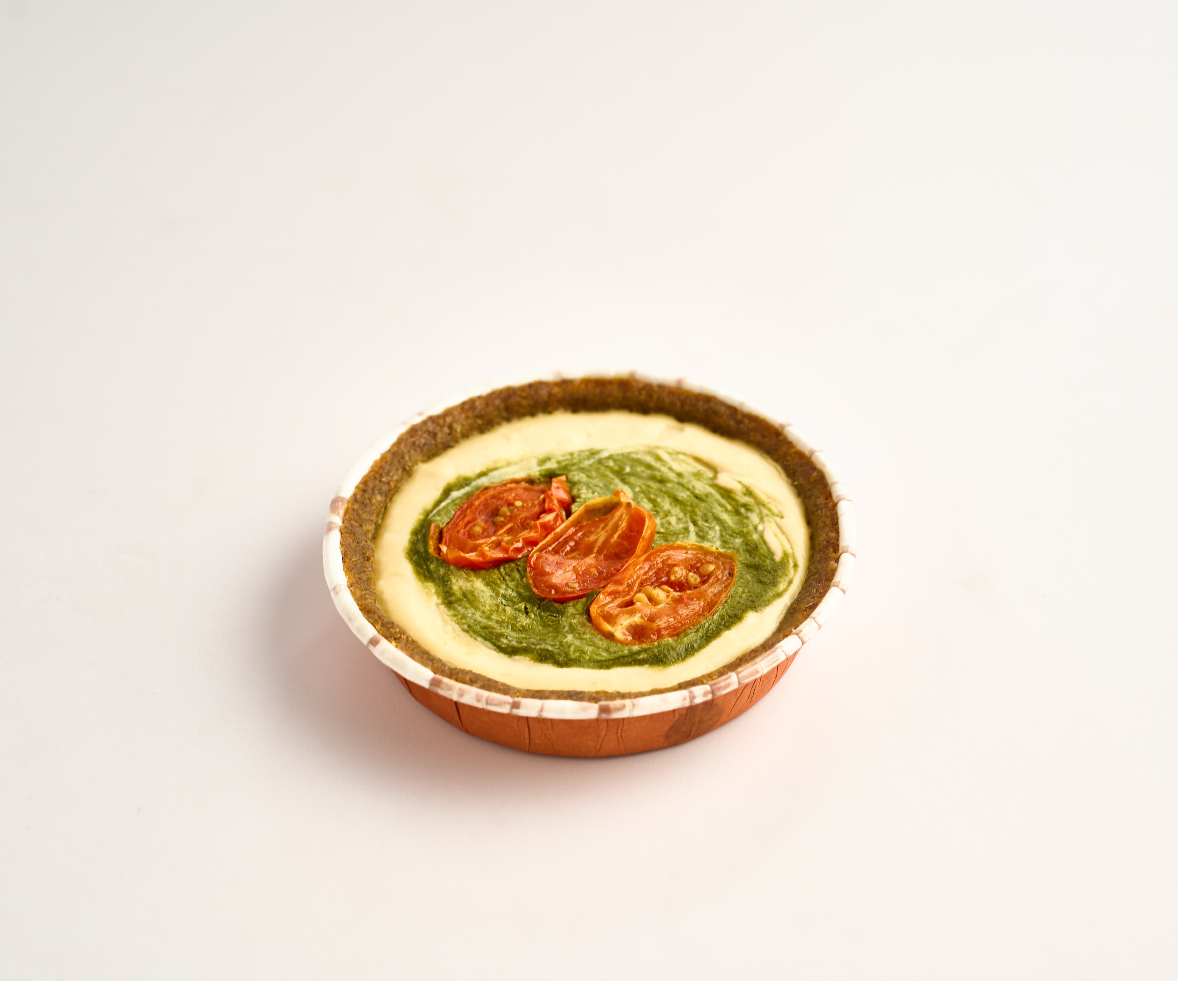 Quiche vegano basílico - individual 120g