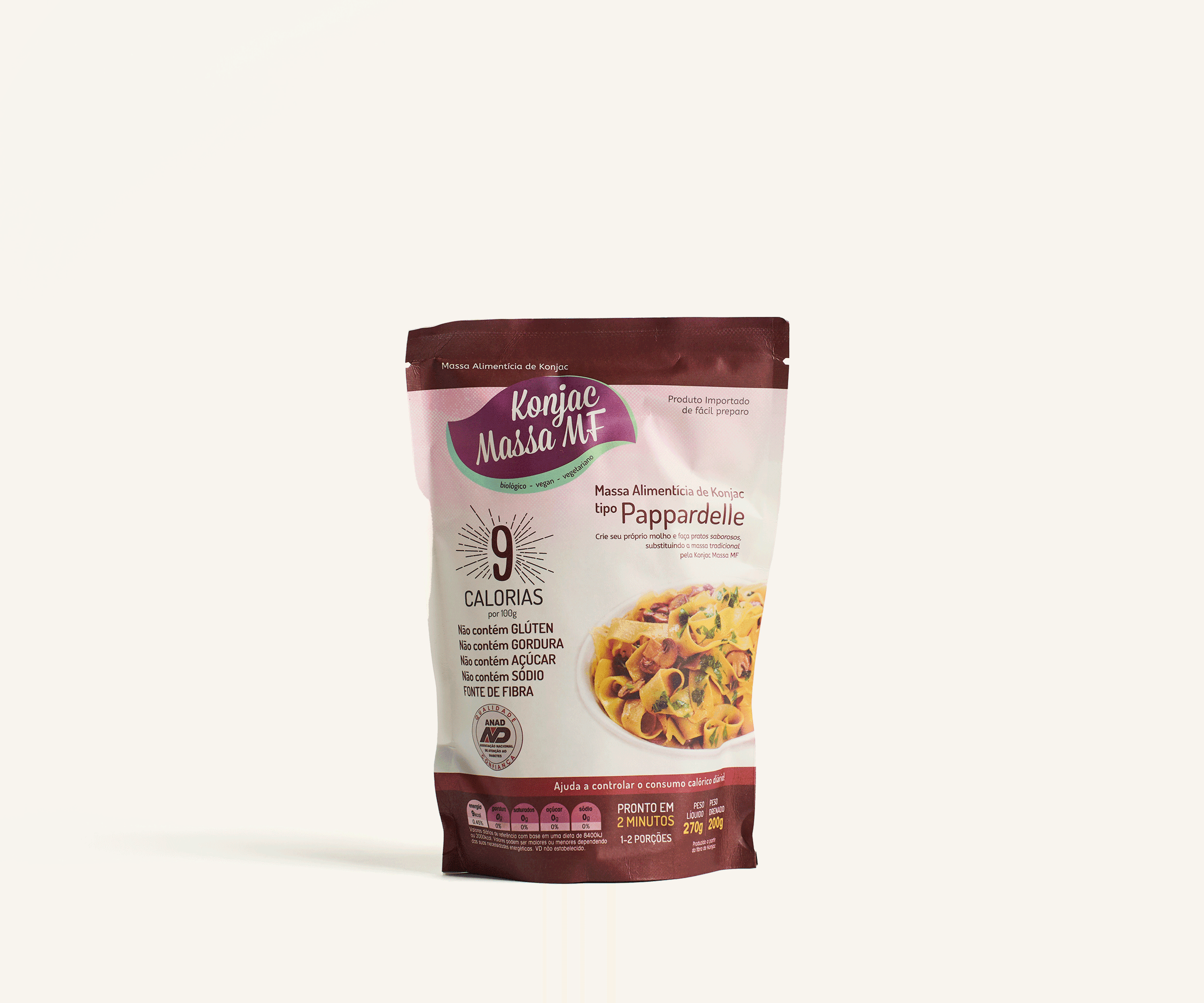 Macarrão sem glúten tipo pappardelle vegano konjac 270g