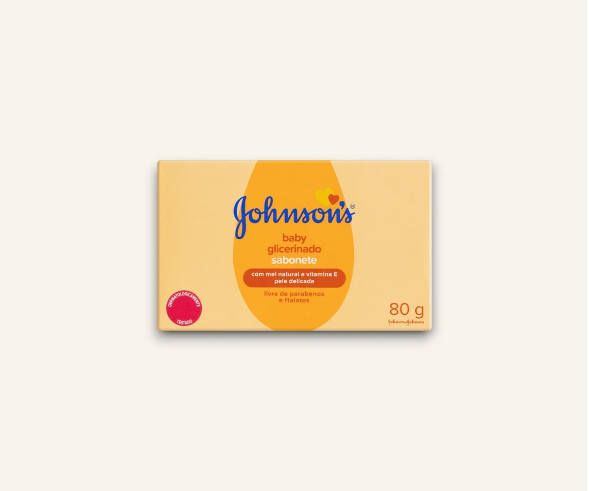 Sabonete glicerinado em barra Johnson's baby 80g
