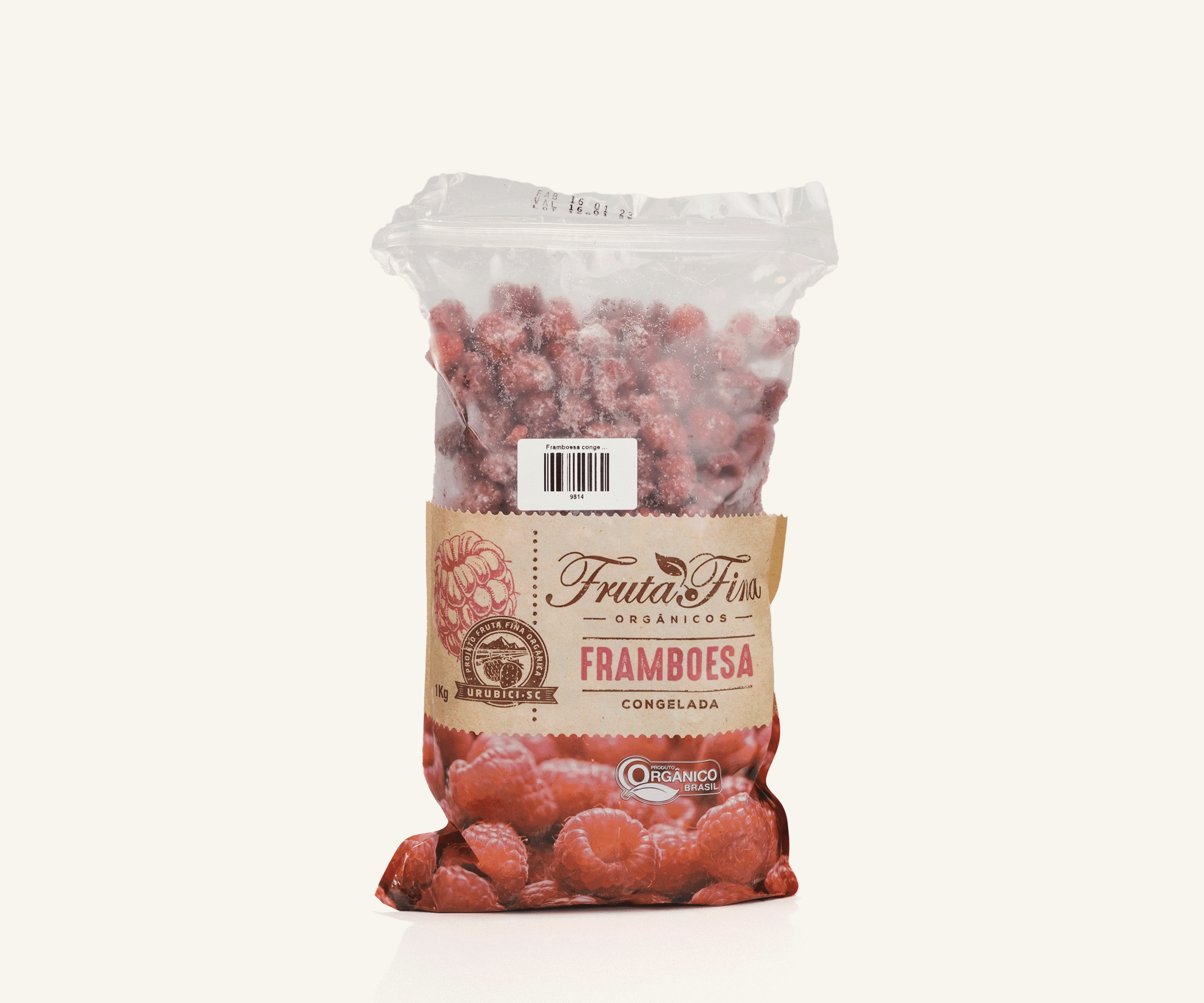 Framboesa orgânica congelada 1kg