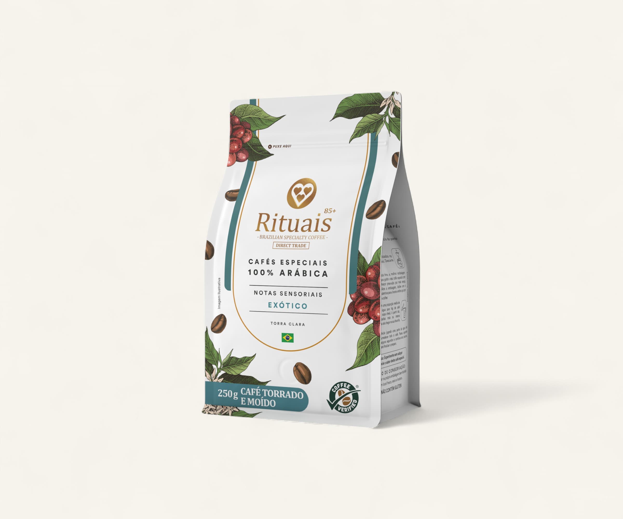 Café torrado e moído Rituais exótico 3 Corações 250g