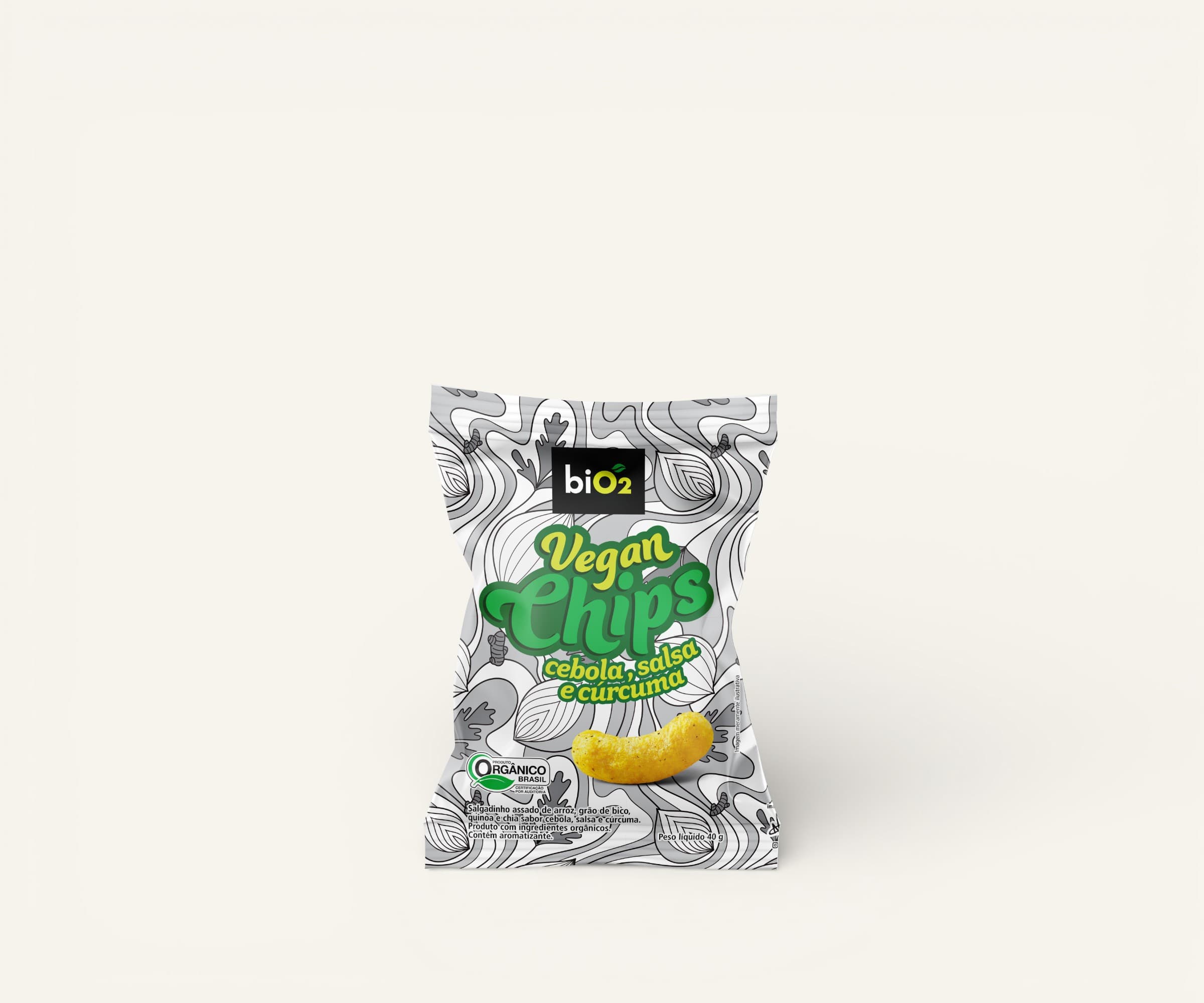 Vegan chips cebola, salsa e cúrcuma BiO2 40g