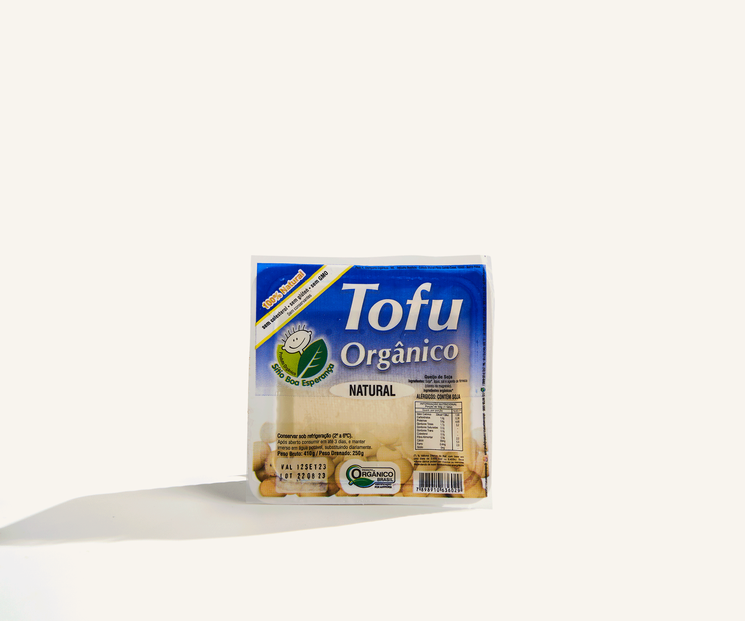 Tofu orgânico natural refrigerado 450g