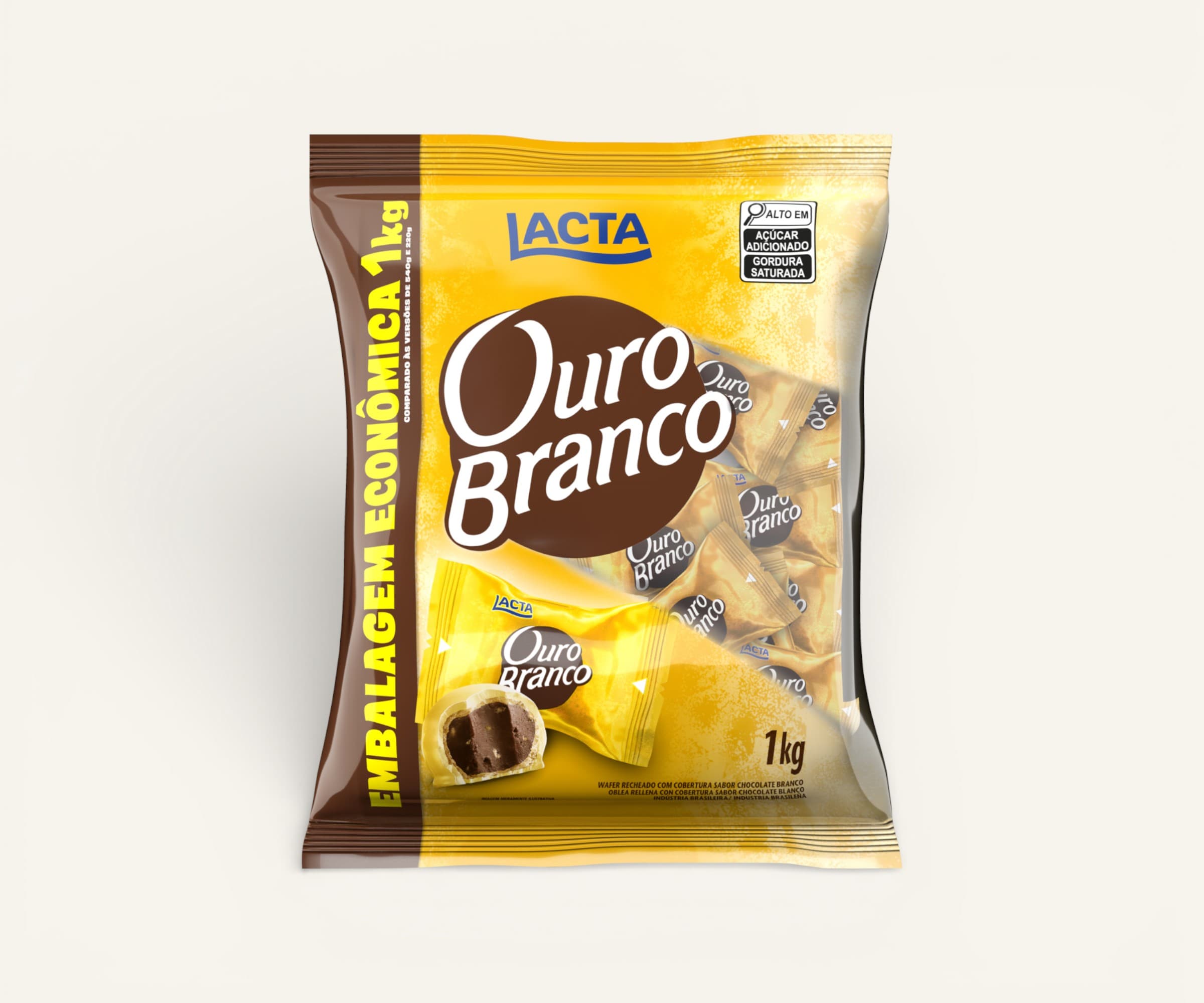 Bombom de chocolate Ouro Branco 1kg