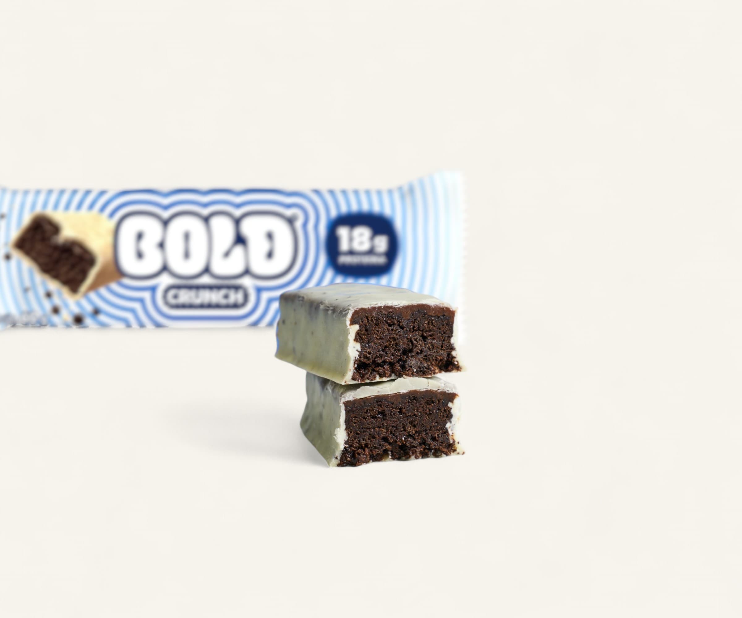 Barra de proteína Bold Crunch 18g sabor cookies e cream 60g
