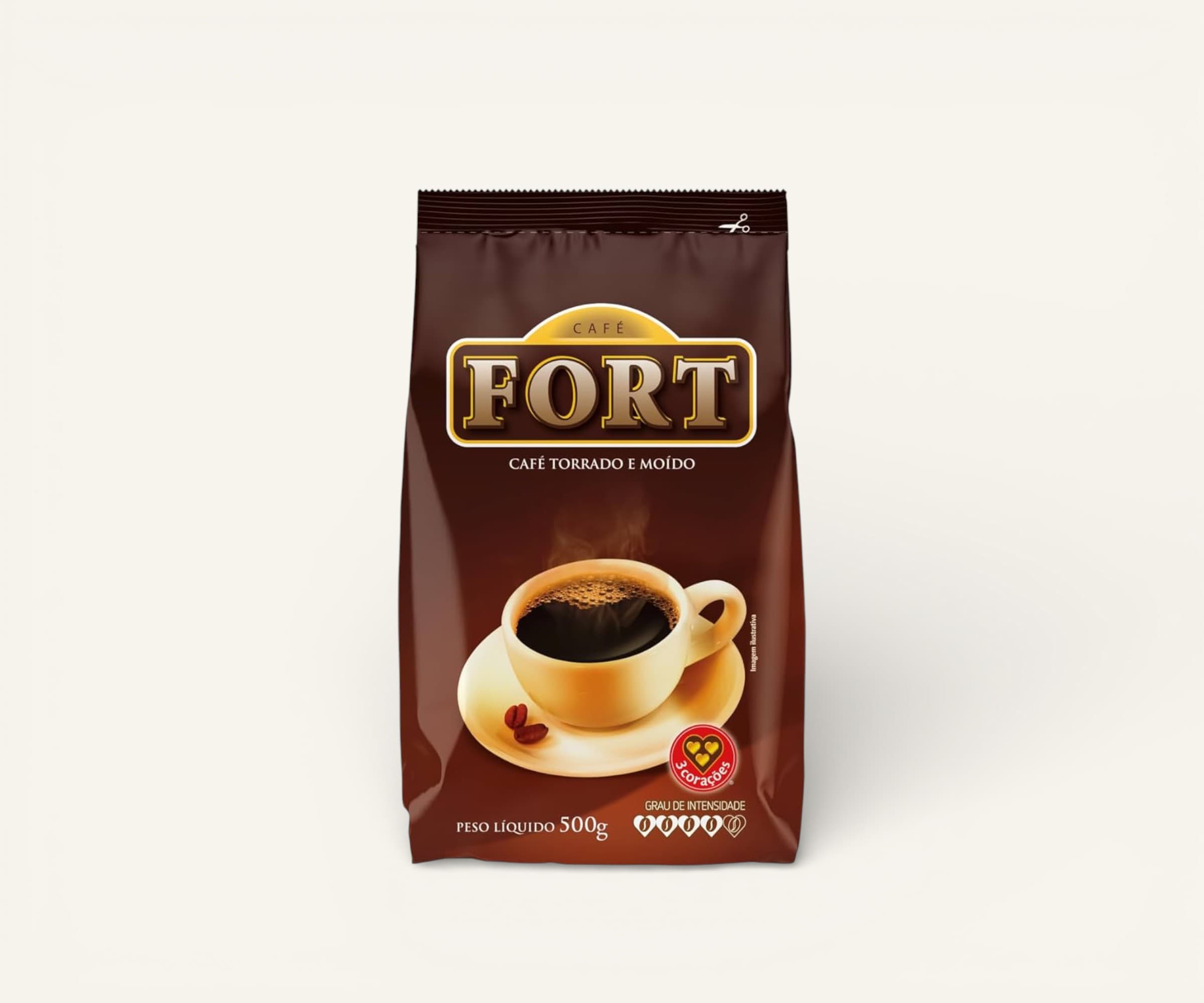 Café torrado e moído Fort 500g
