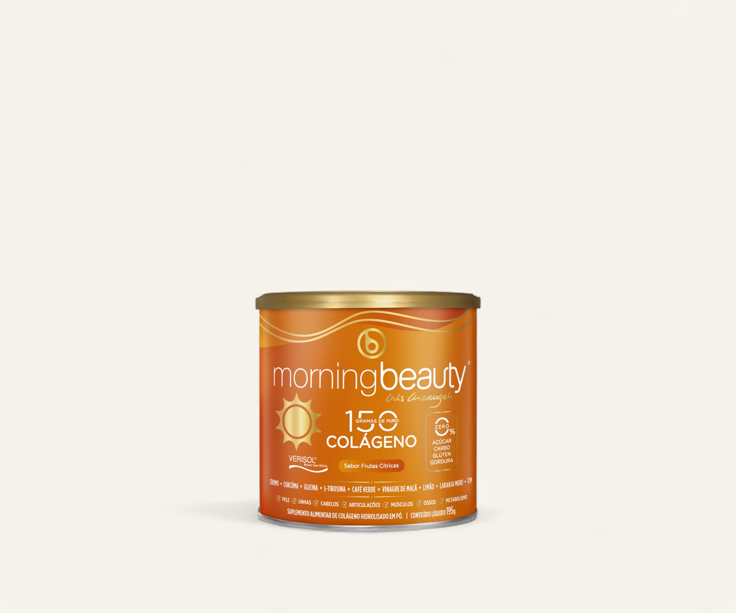 Suplemento de colágeno Morning Beauty sabor frutas cítricas 195g