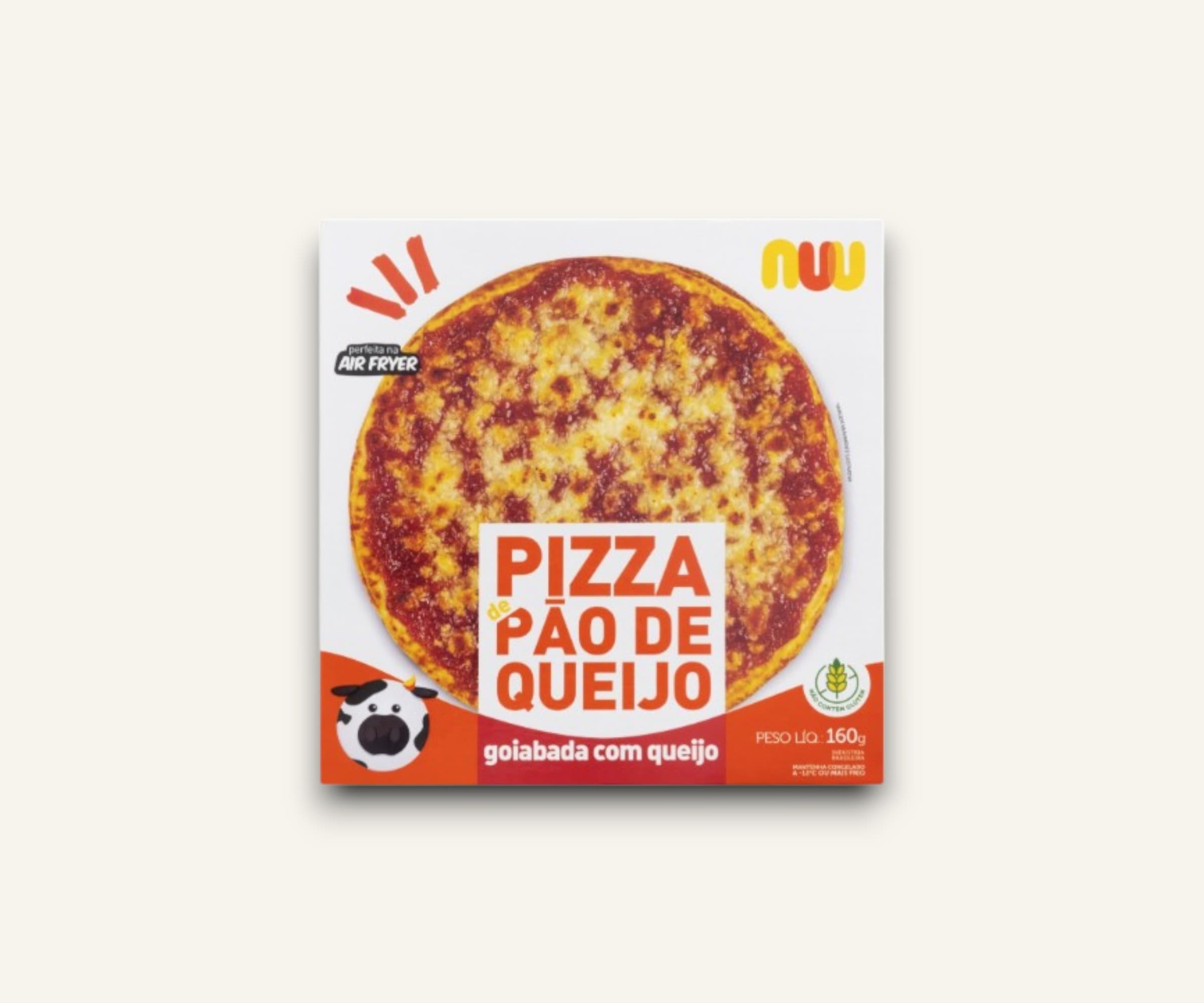 Pizza de pão de queijo sabor goiabada com queijo 160g