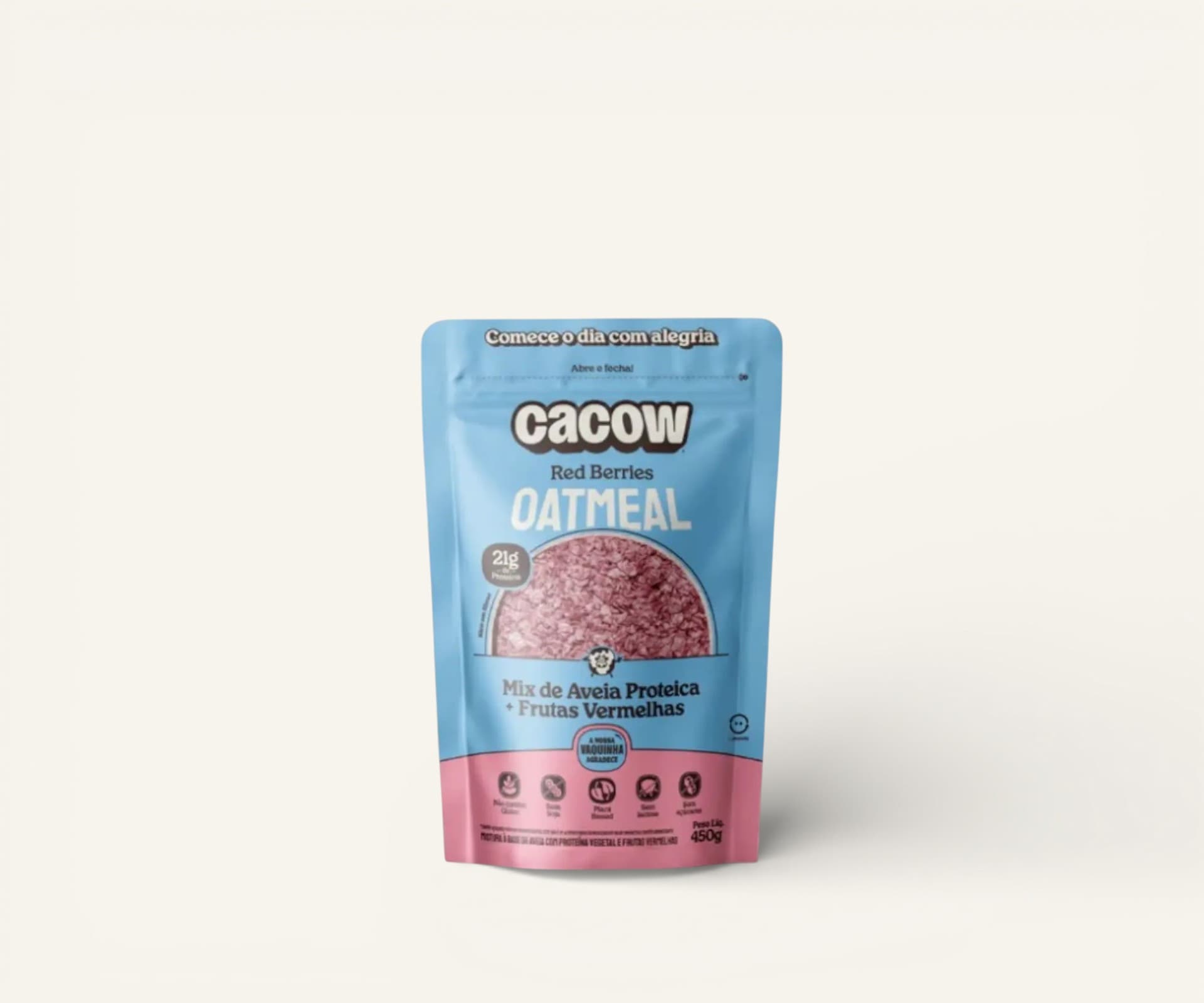 Mix de aveia proteica oatmeal de red berries 450g
