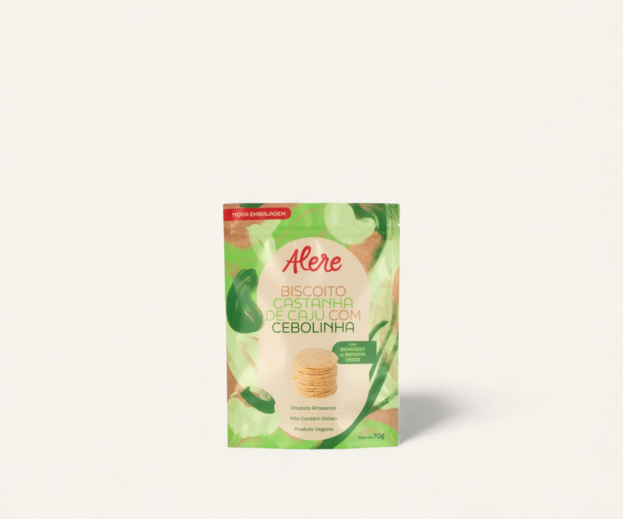 Biscoito de castanha de caju com cebolinha 70g