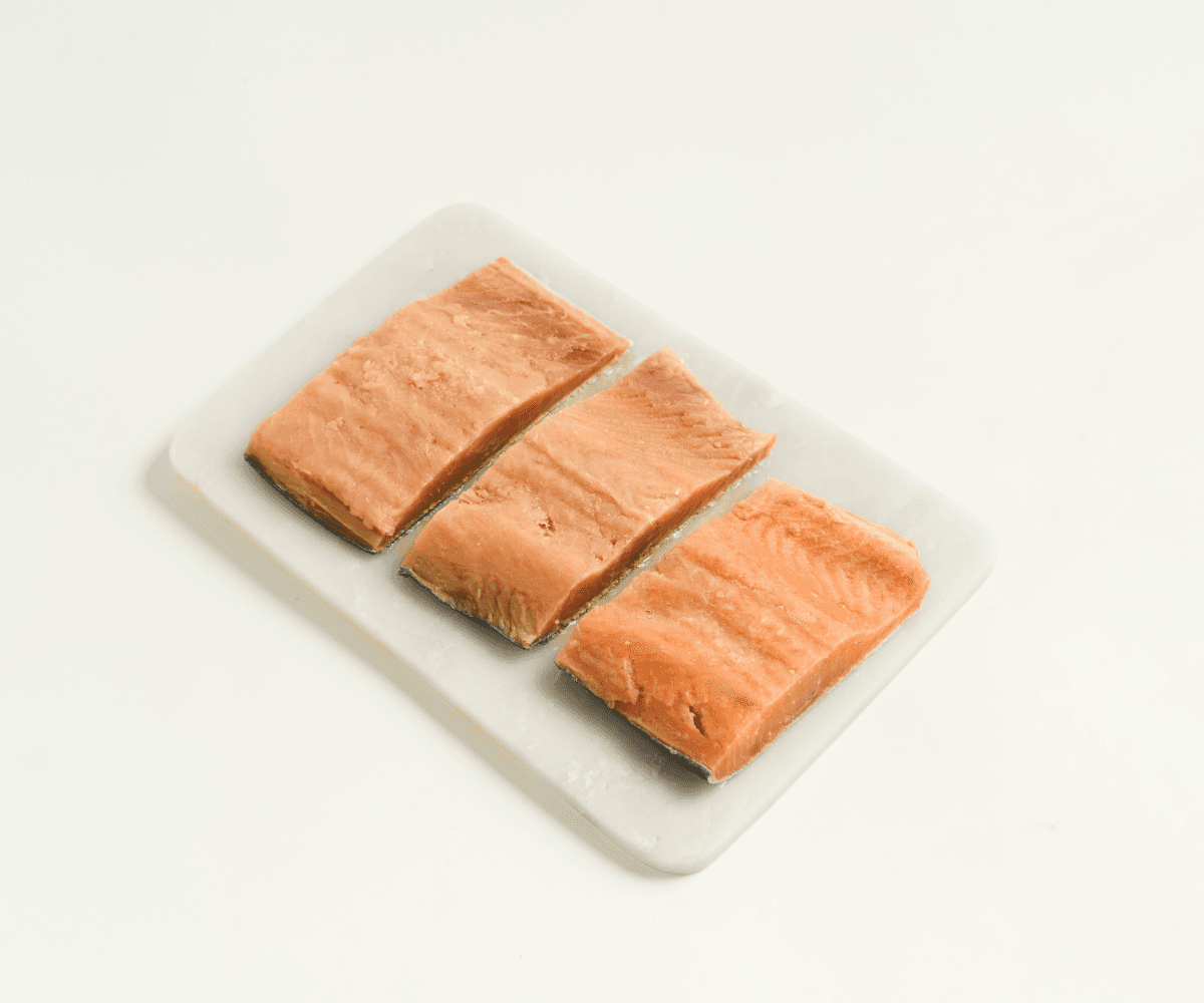Salmão selvagem do Alaska filé porcionado com pele 500g