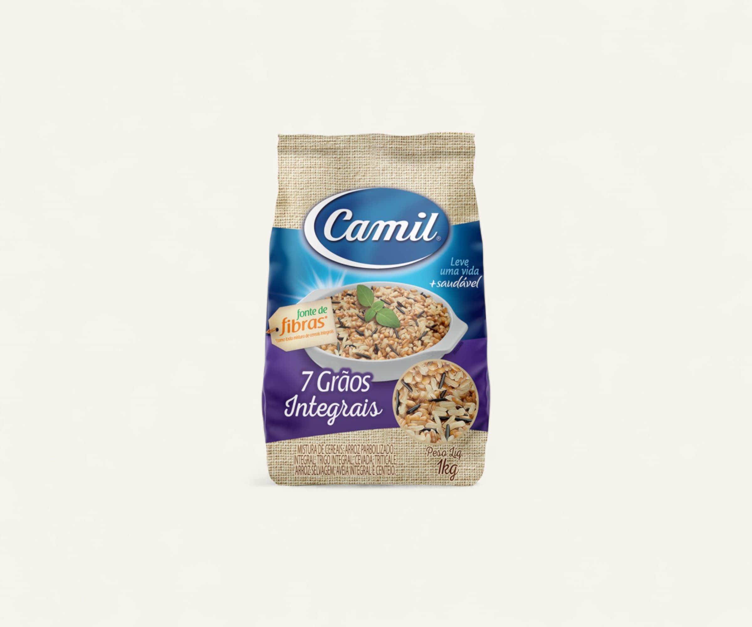 Arroz integral 7 cereais Camil 1kg