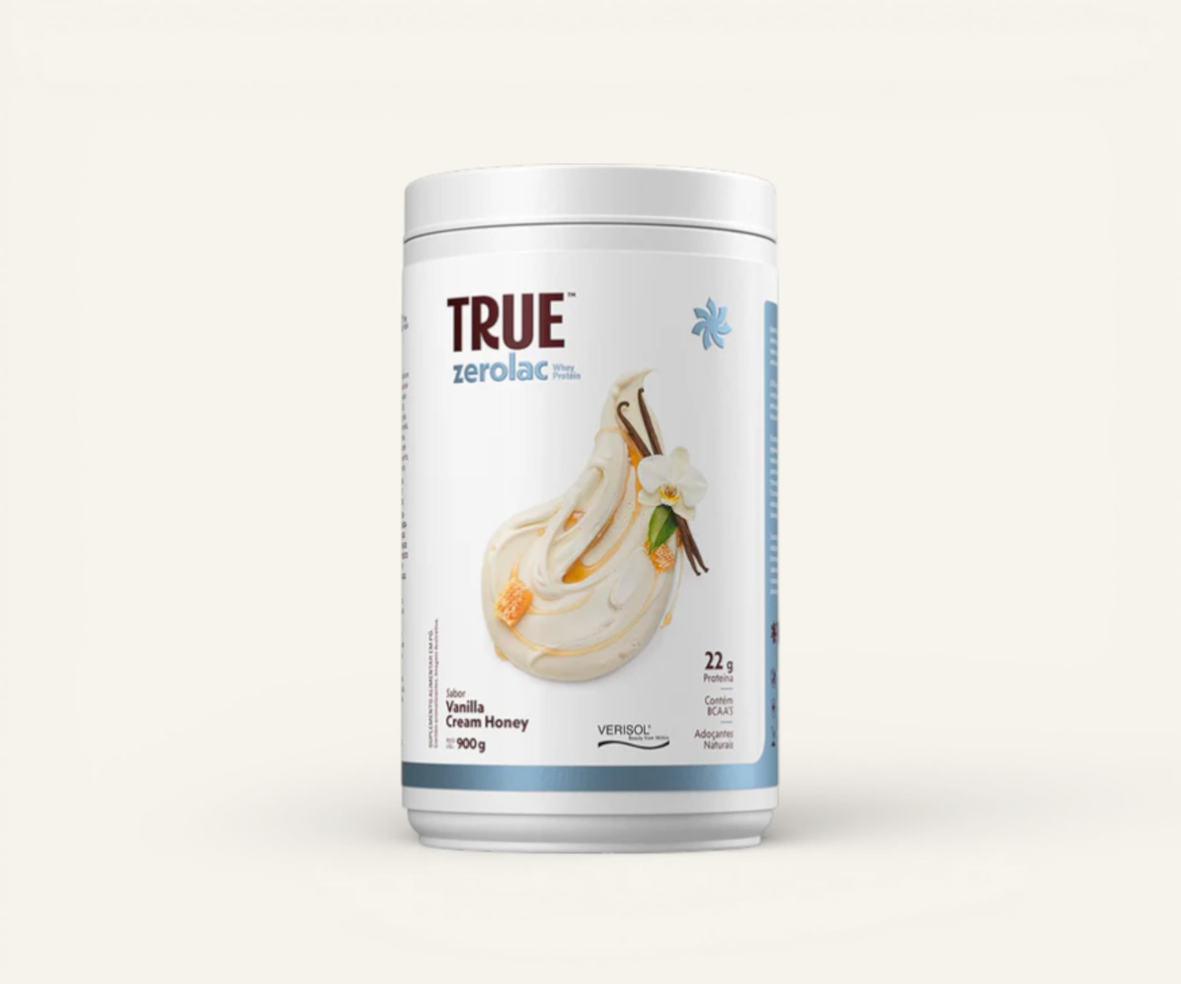 Whey protein True whey zero lactose sabor vanilla cream honey 900g