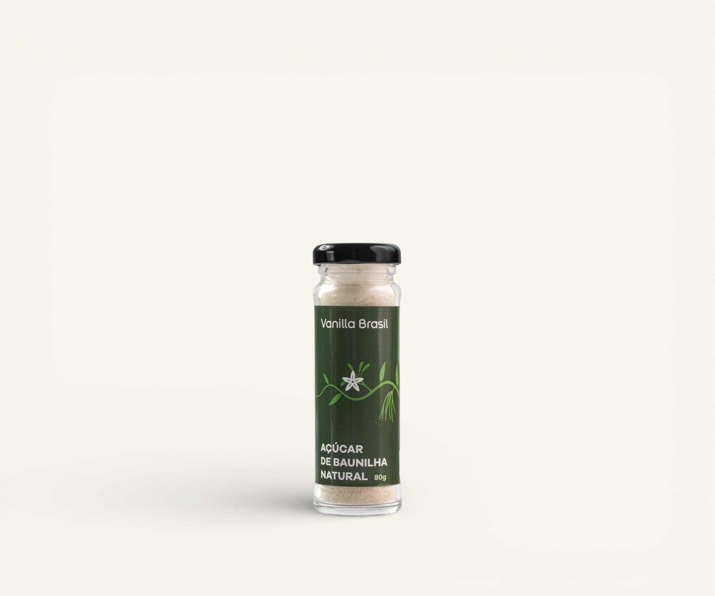 Açúcar de baunilha natural Vanilla Brasil 80g