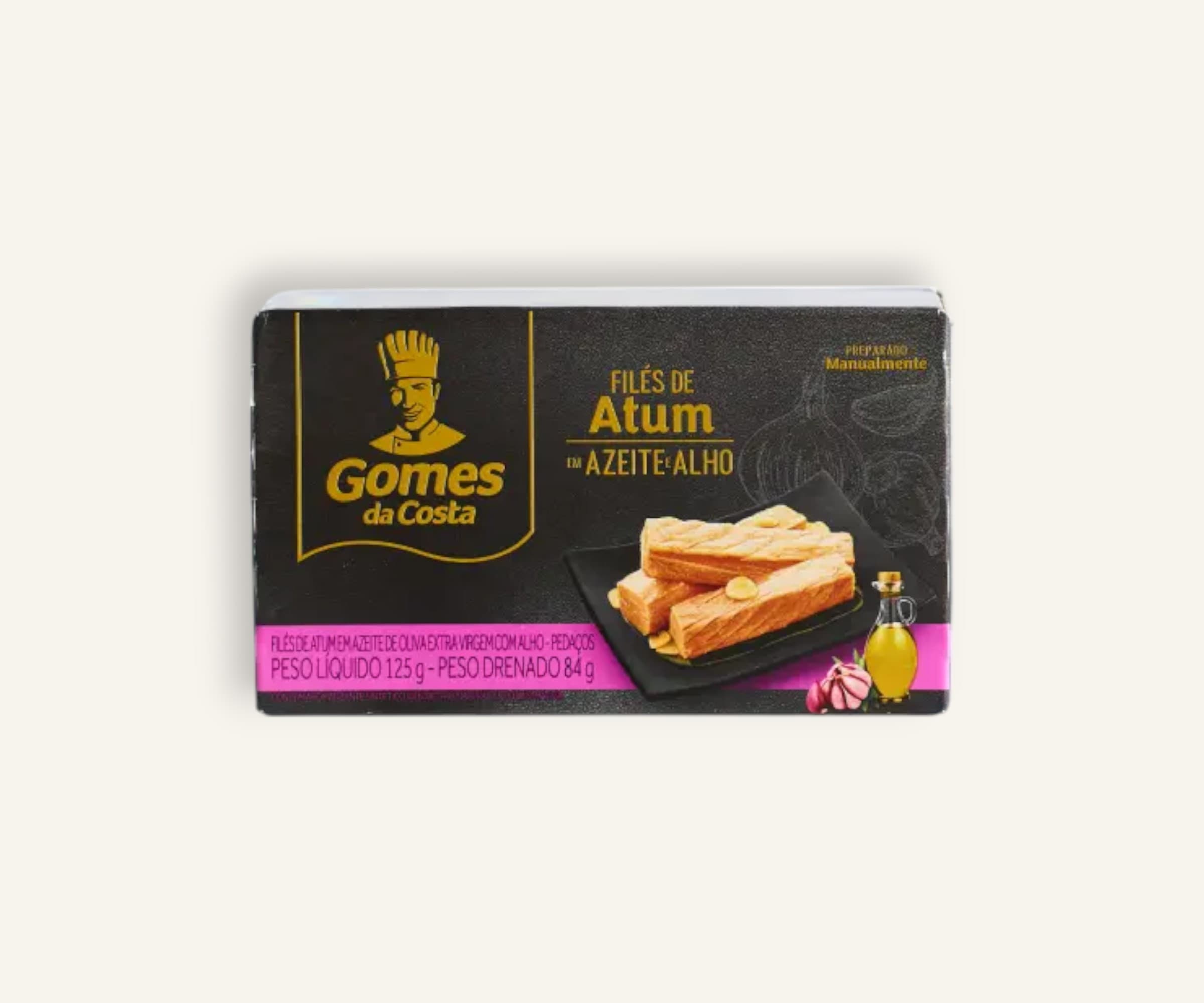 Filés de atum em azeite e alho Gomes da Costa 125g