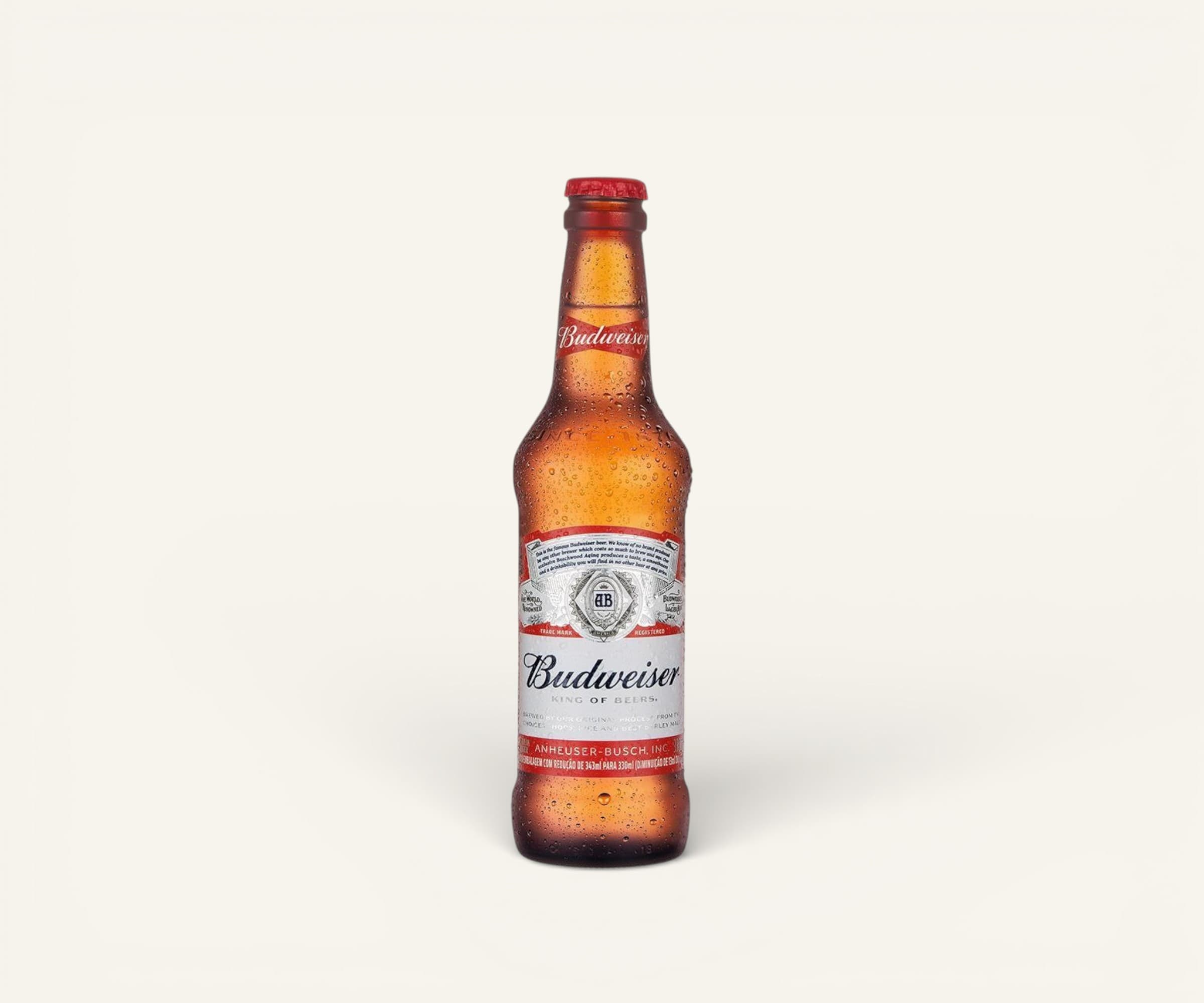 Cerveja american lager Budweiser long neck 330ml