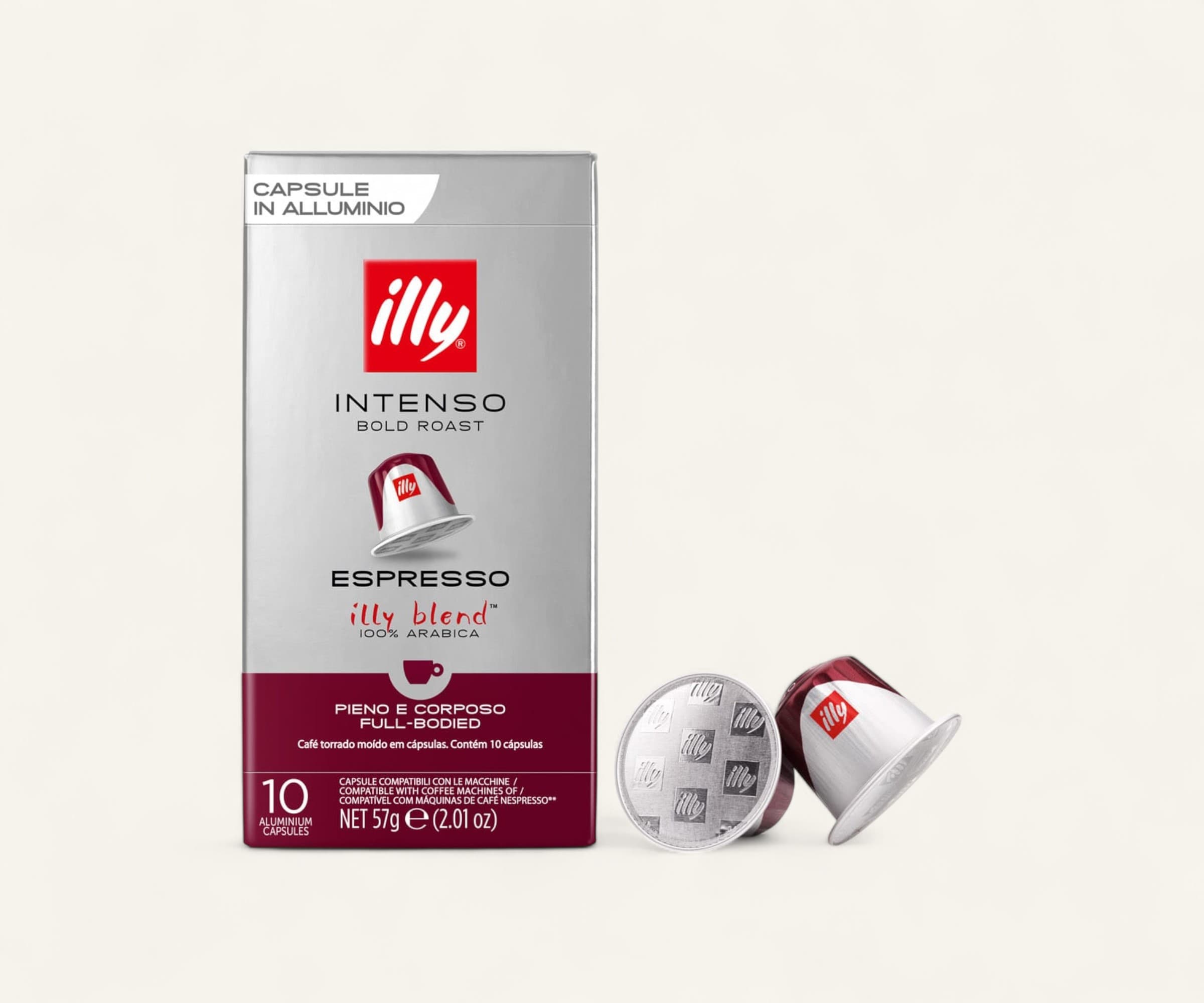 Café em cápsula intenso Espresso compatível com Nespresso illy 10un