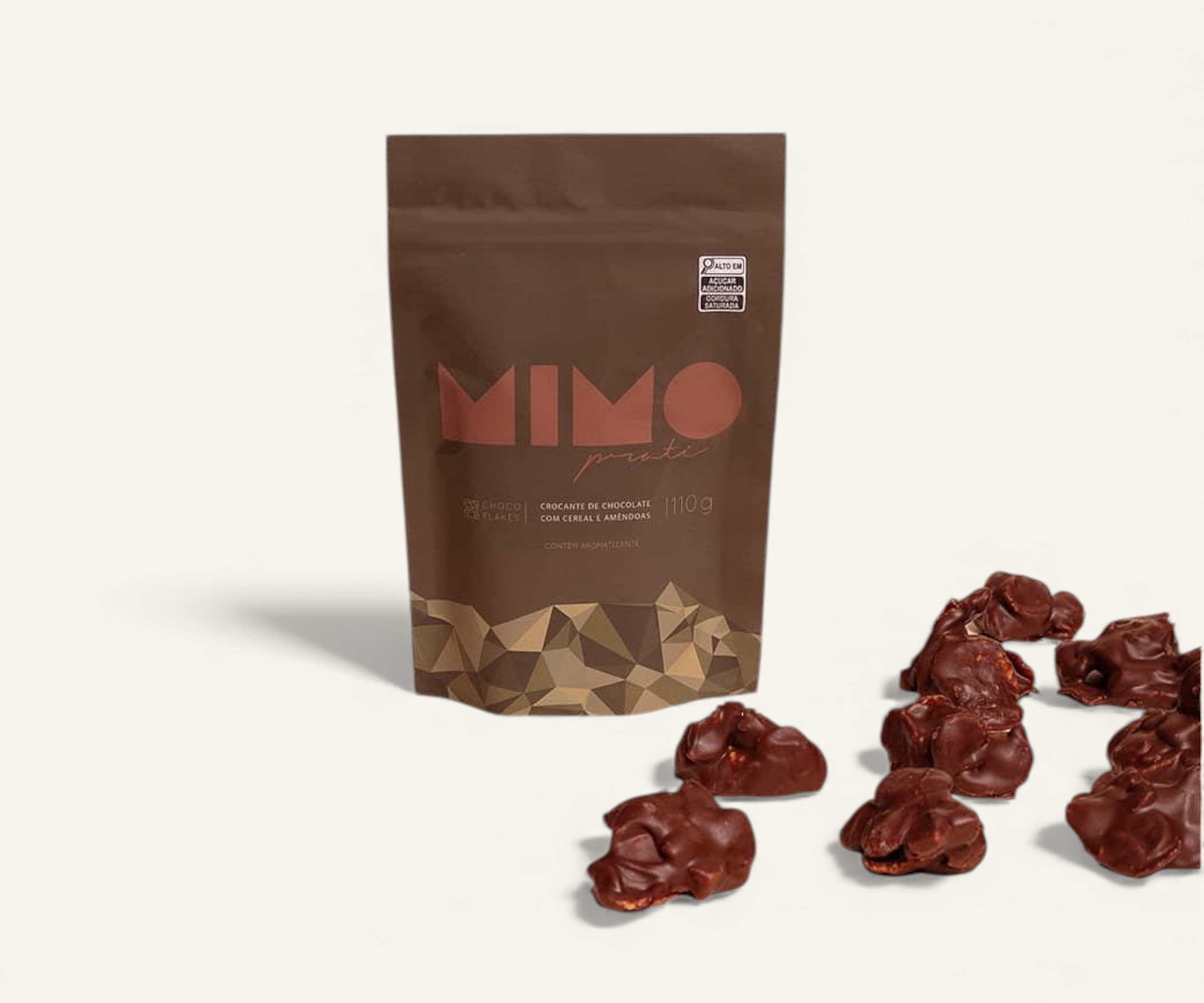 Crocante de chocolate com cereal e amêndoas Mimo 110g