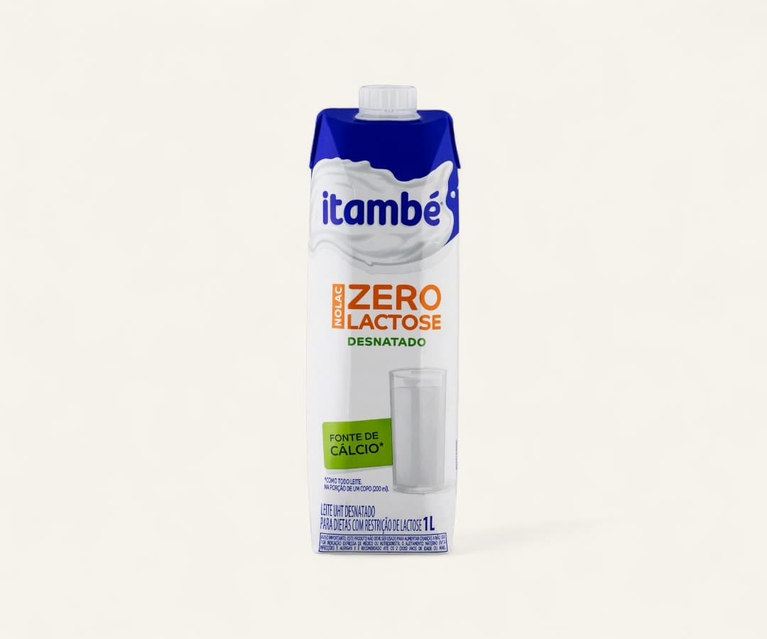Leite UHT desnatado Nolac Itambé zero lactose 1l