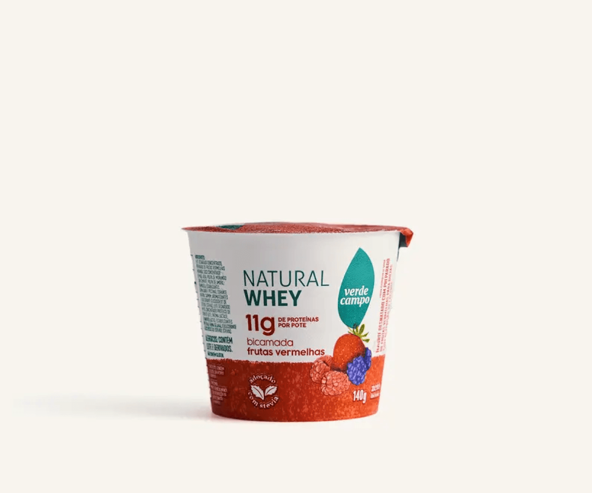 Iogurte Natural Whey frutas vermelhas 11g de proteína 140g